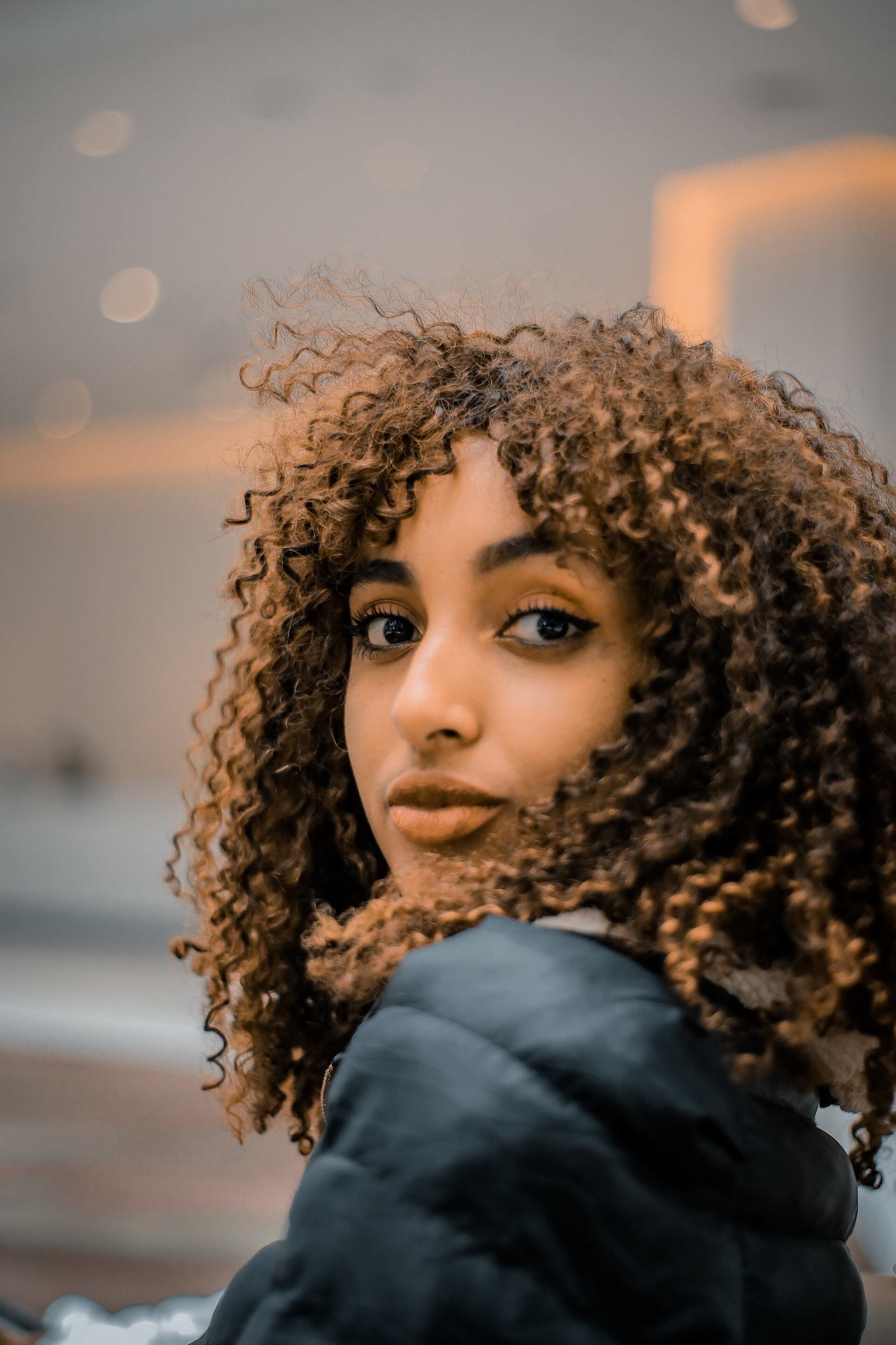 Woman with toffee hair