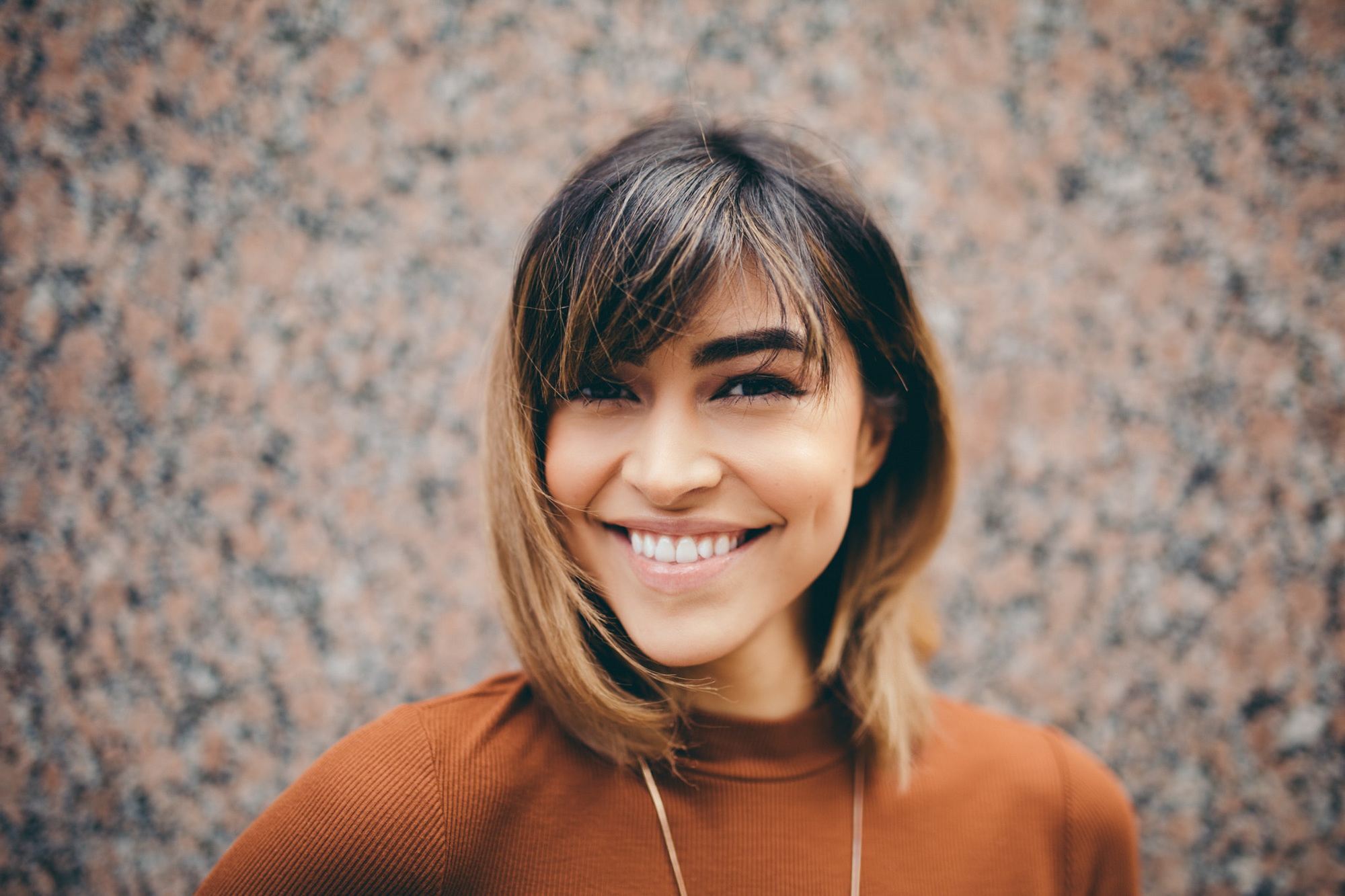 Side swept bangs
