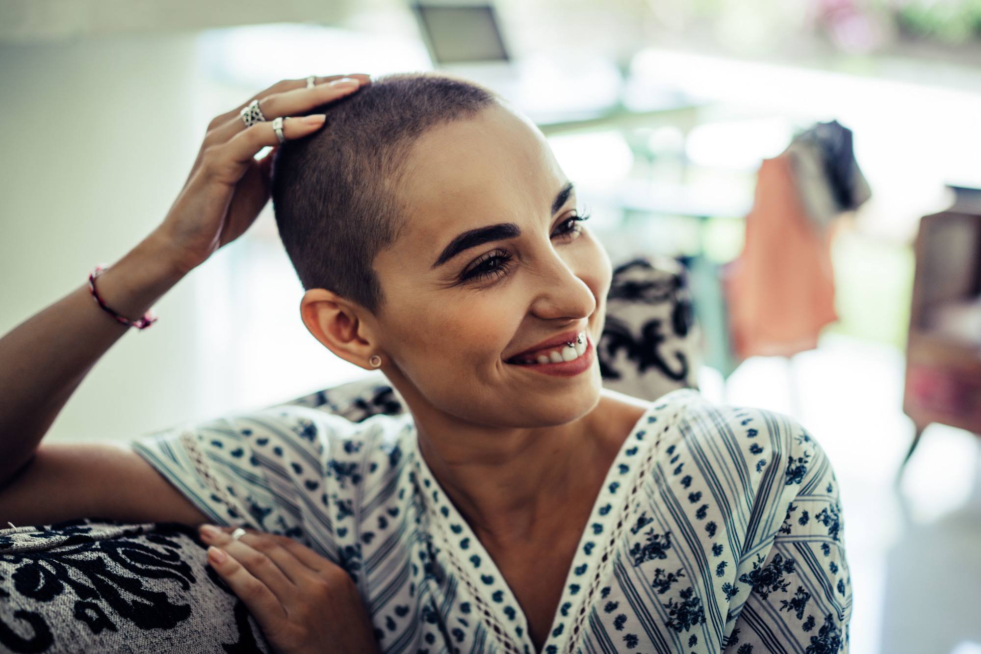 woman with a buzzcut