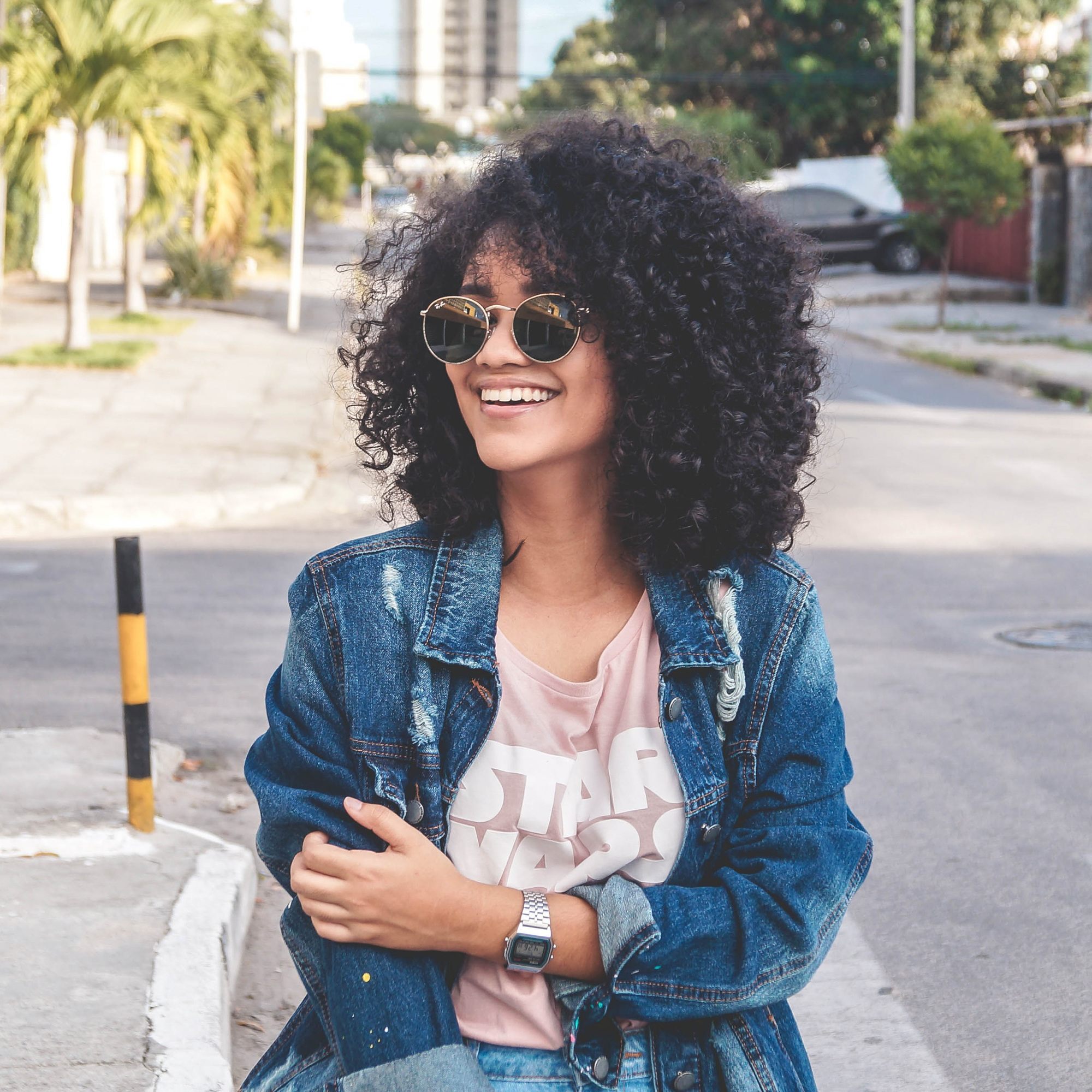 Naturally curly hair