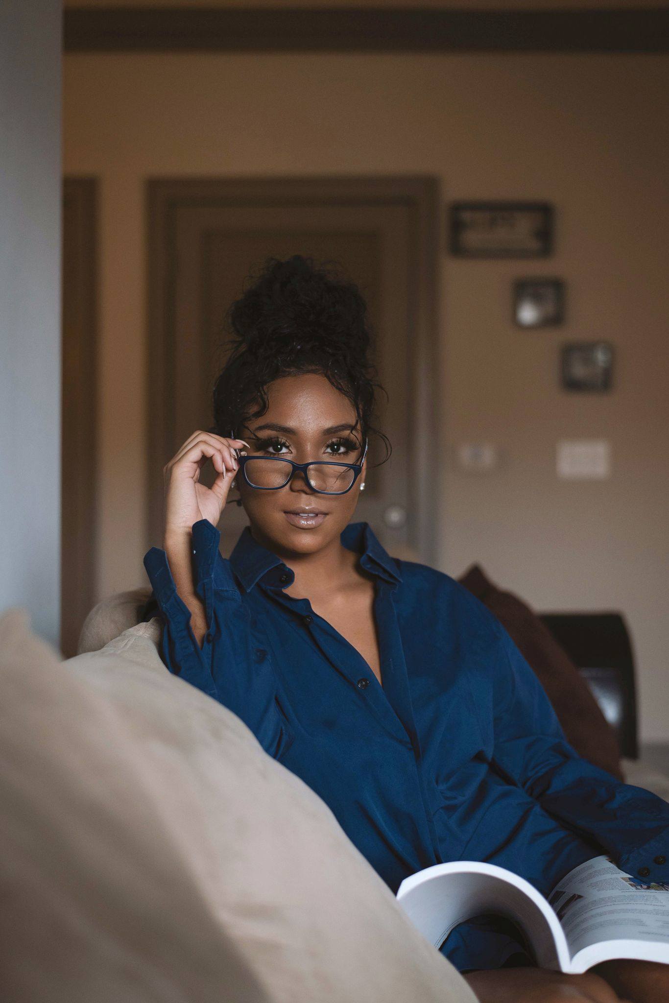 cut styles: woman with a topknot hairstyle