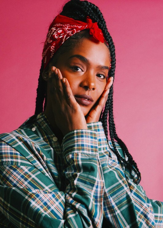 Ponytail with wrapped bandana