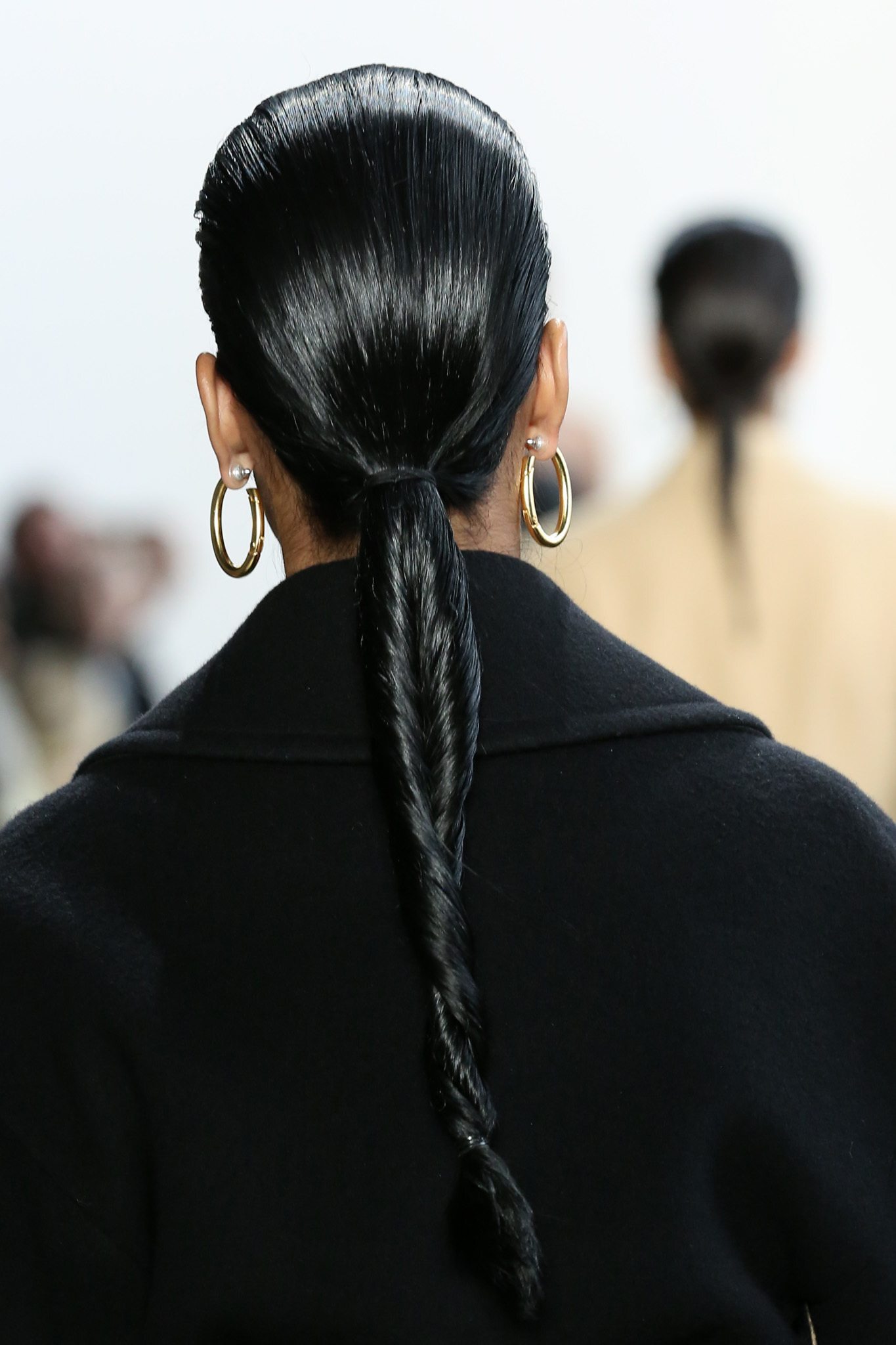 New York Fashion Week twisted ponytail
