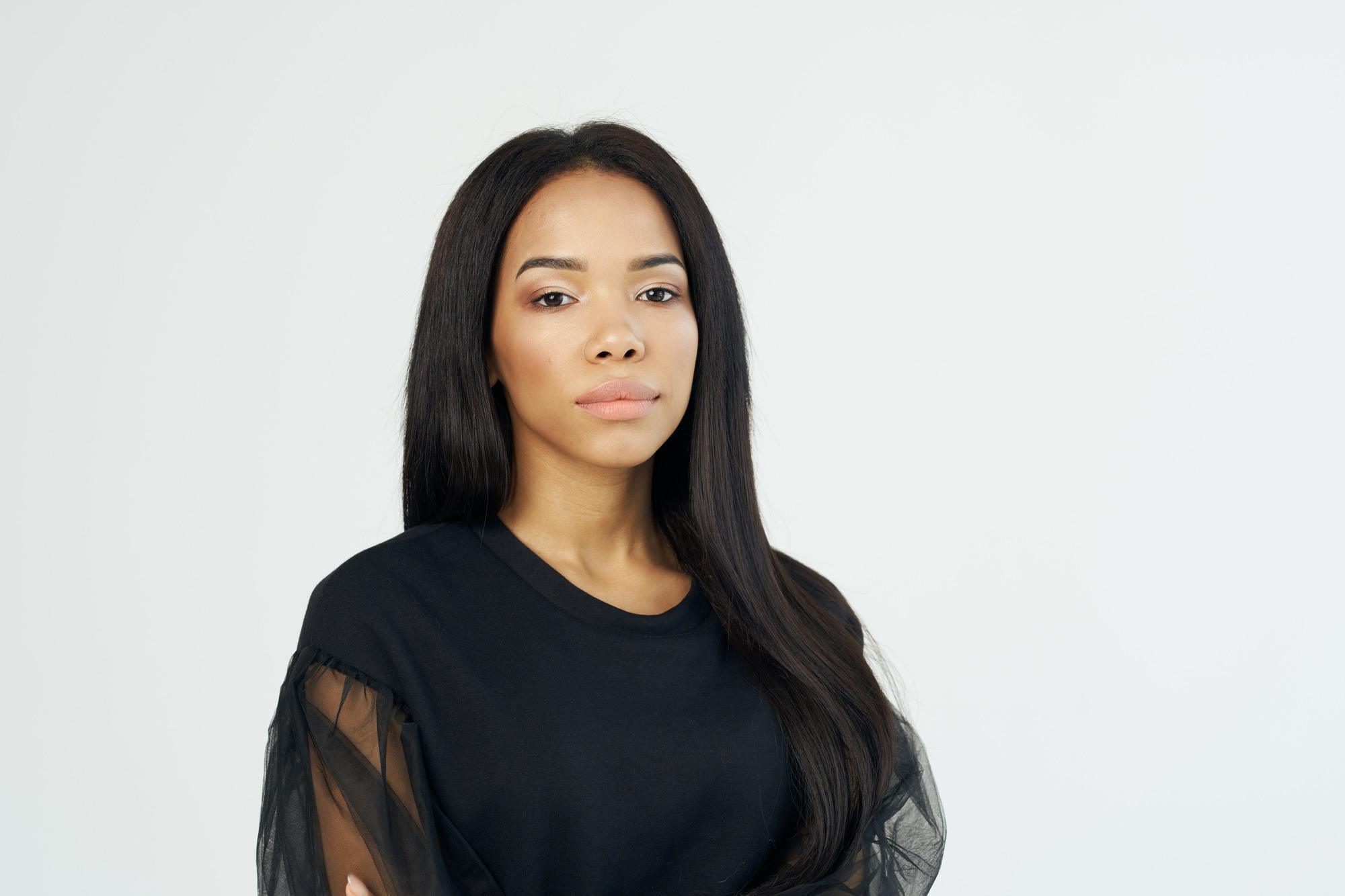 Long sleek and straight hair