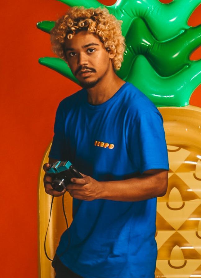 Man with honey blonde curls