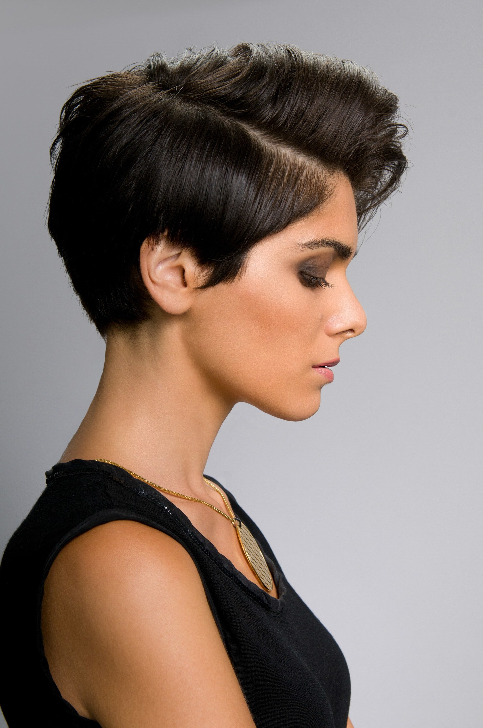 Woman with Pixie Cut