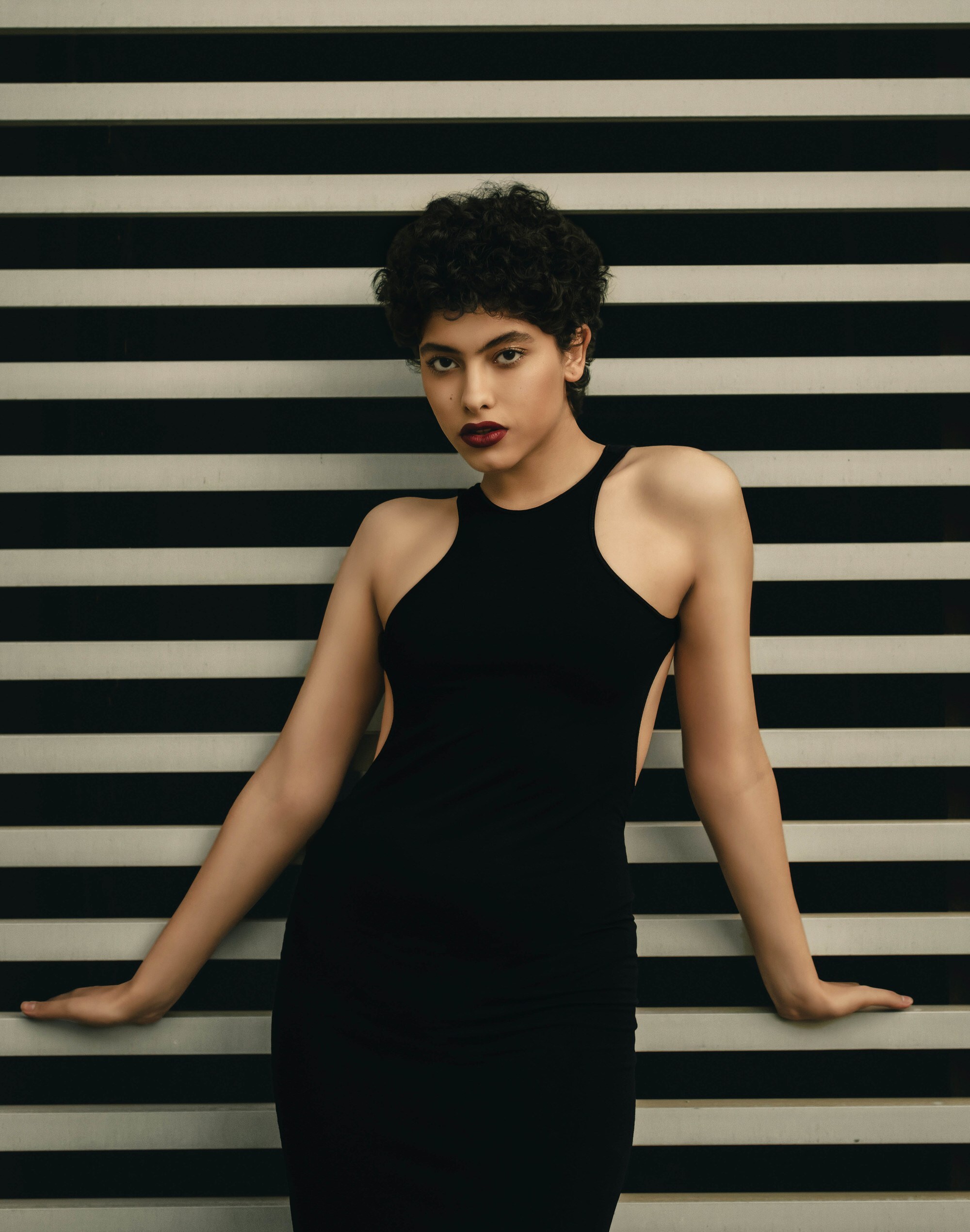 woman with a medium pixie hairstyle