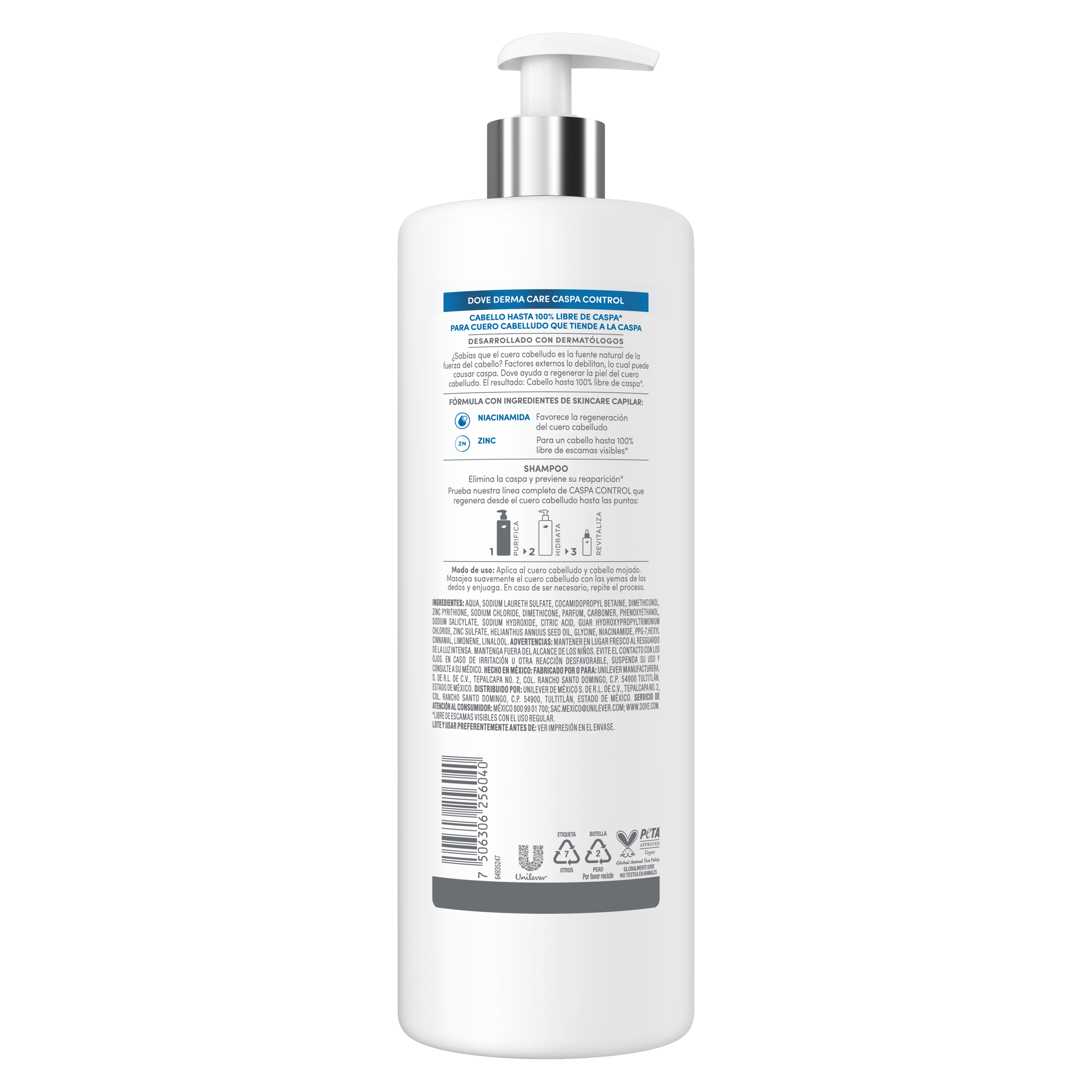 Shampoo Dove Derma Care Caspa Control 675 ml