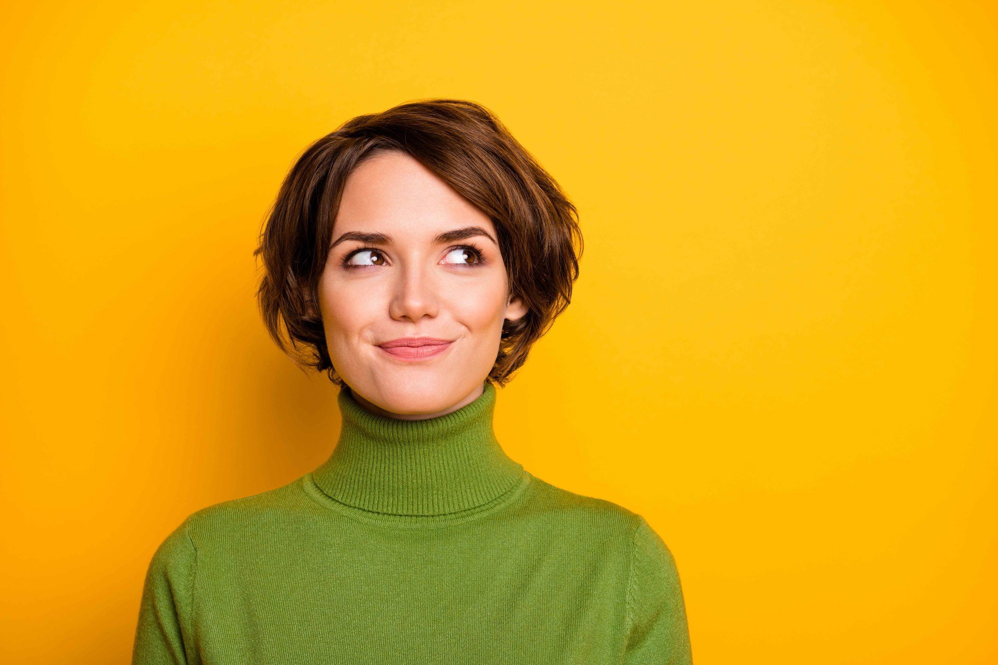 woman with short messy hair