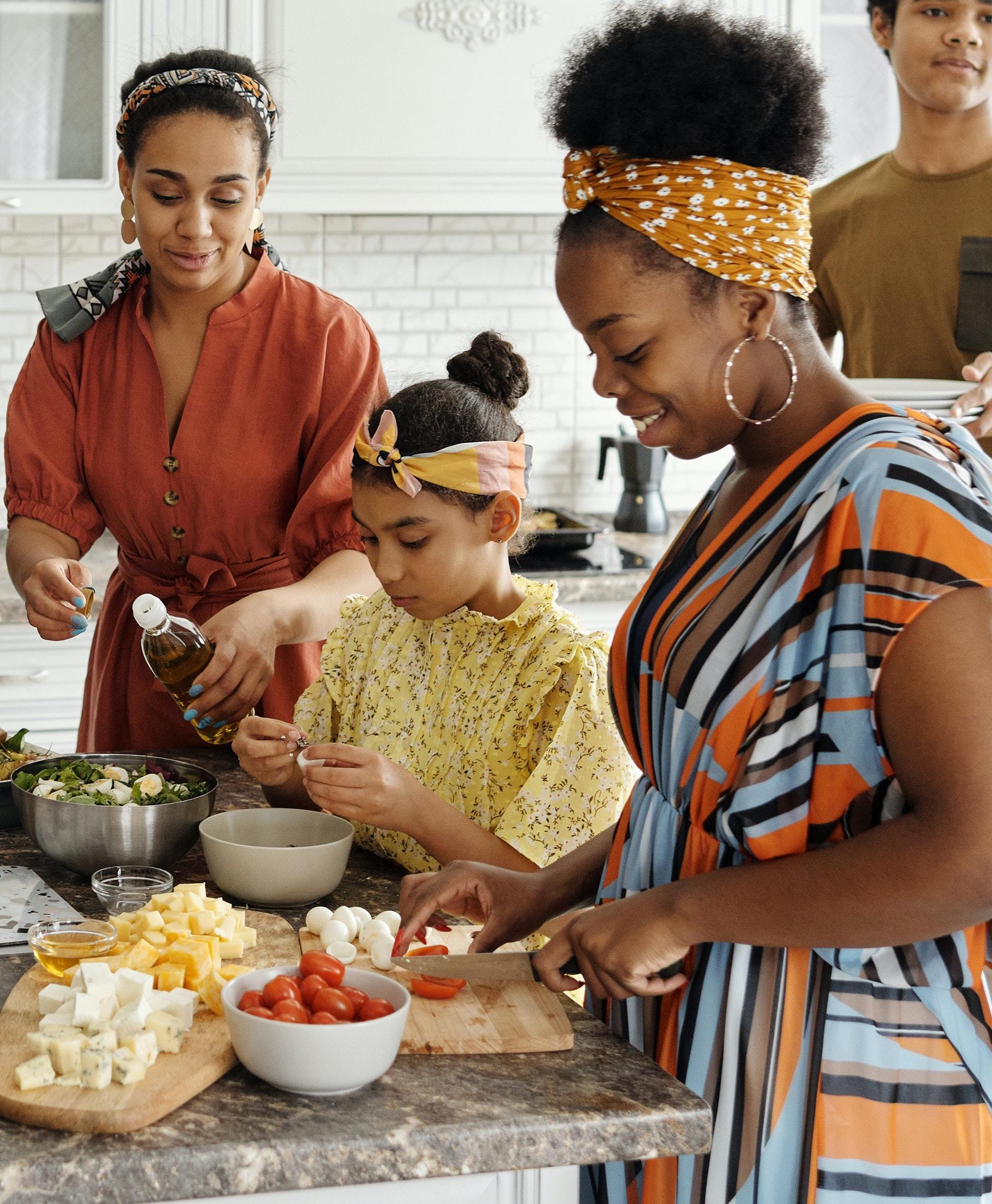 Family head wraps and scarves