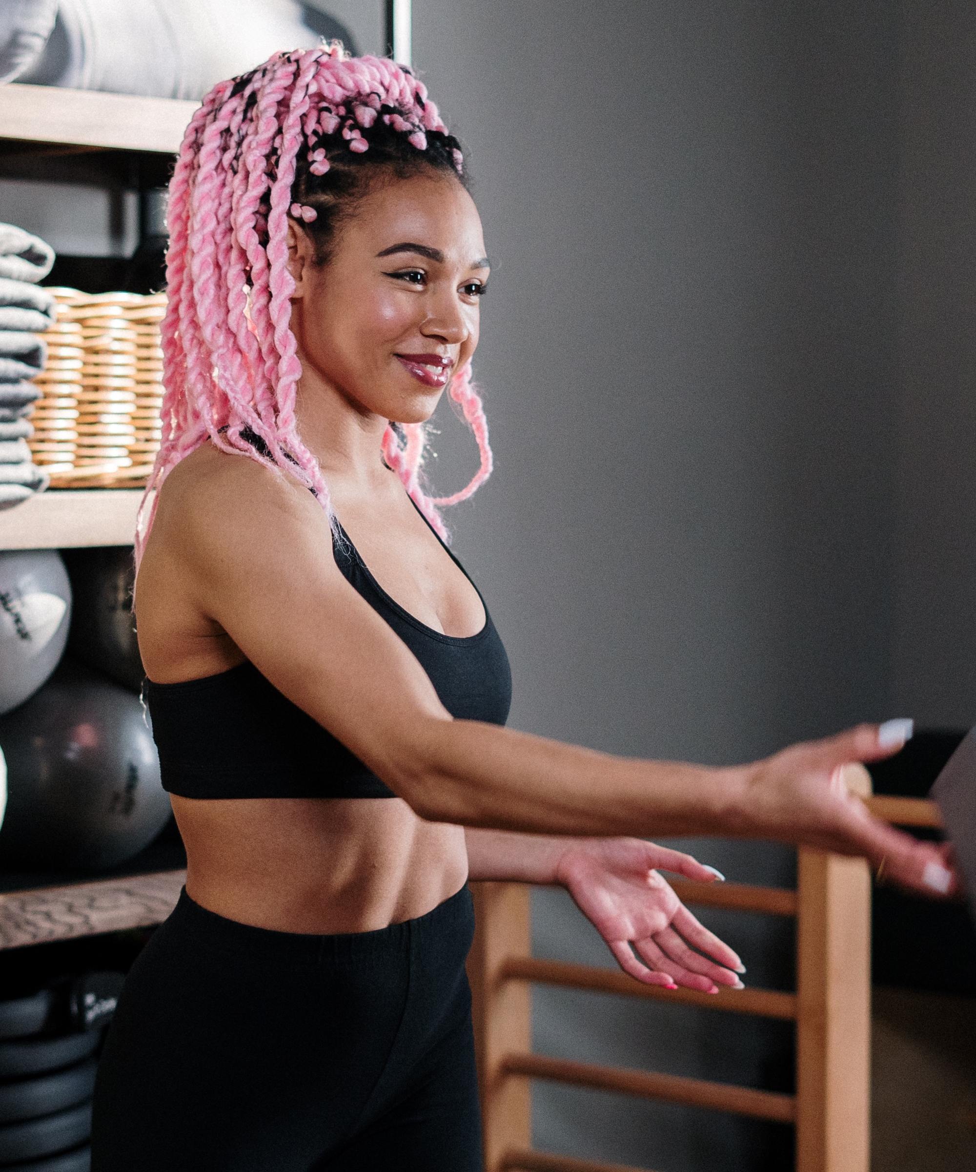 Make a statement: Pink braids