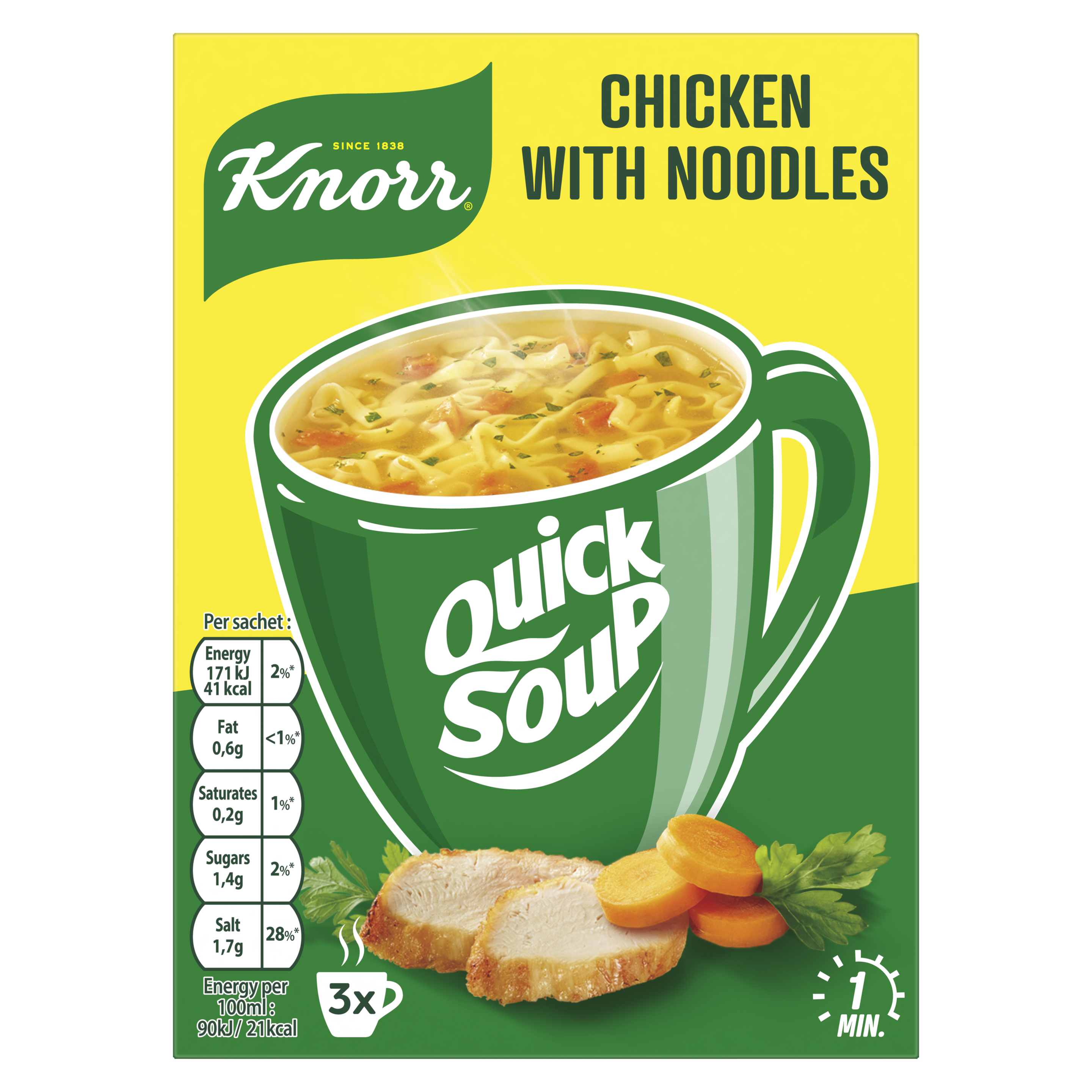 Knorr Chicken Noodle Instant Suppe 36g packshot