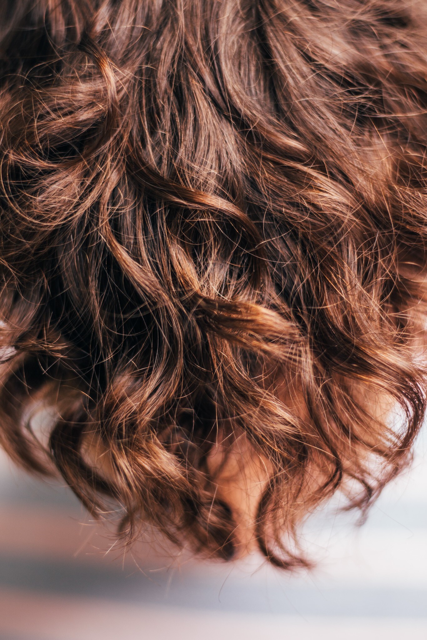 Rich copper brown hair