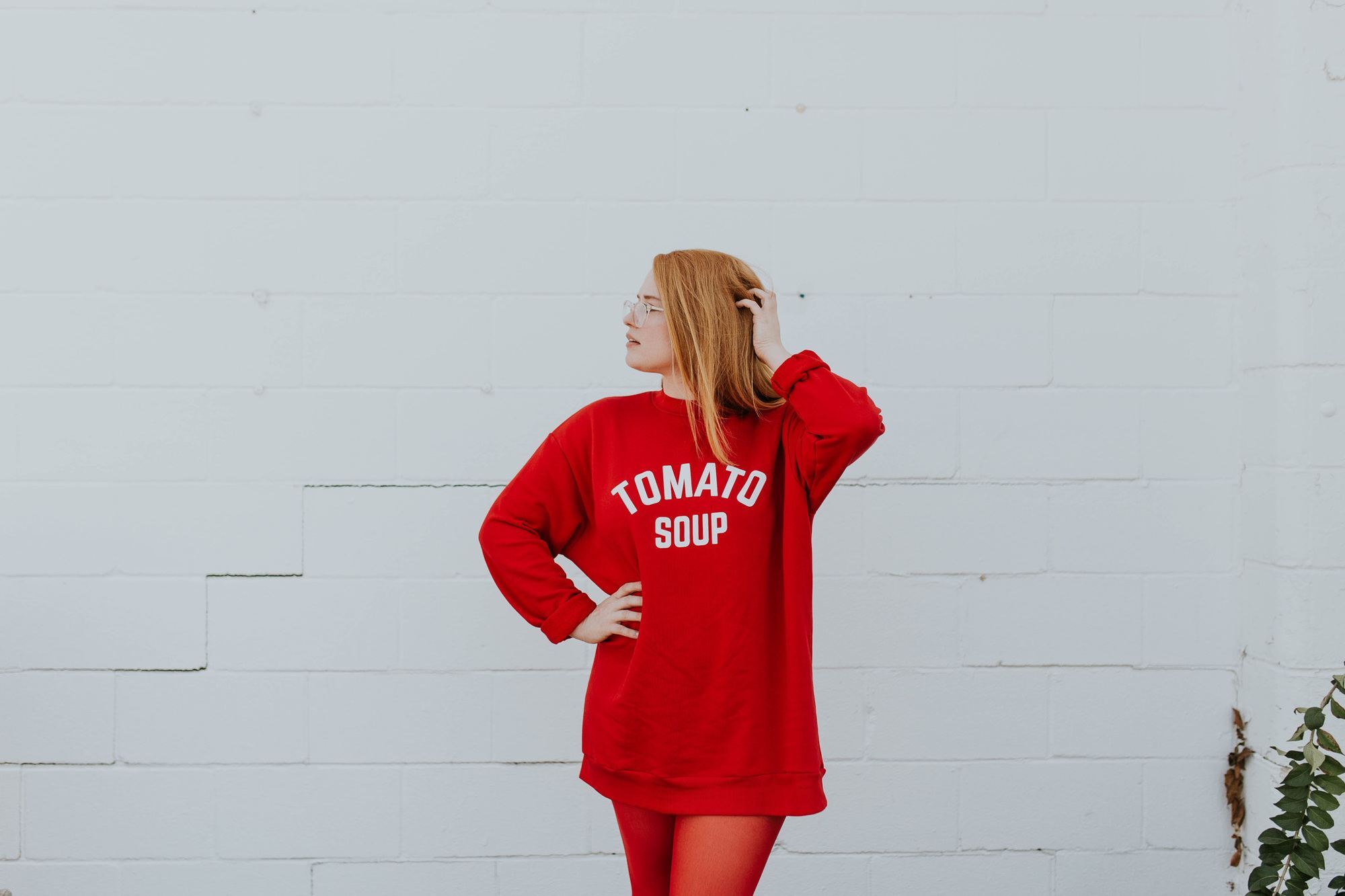 Strawberry blonde hair