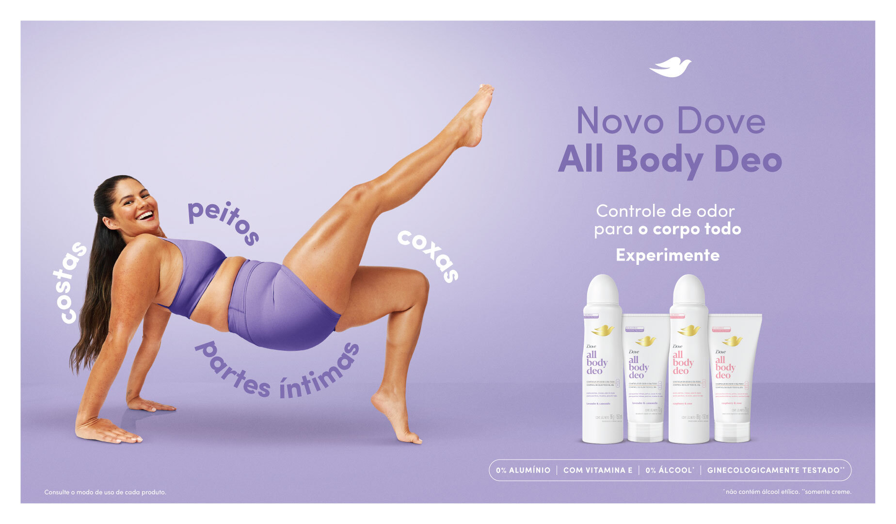 controle o odor do corpo todo com o novo dove all body deo