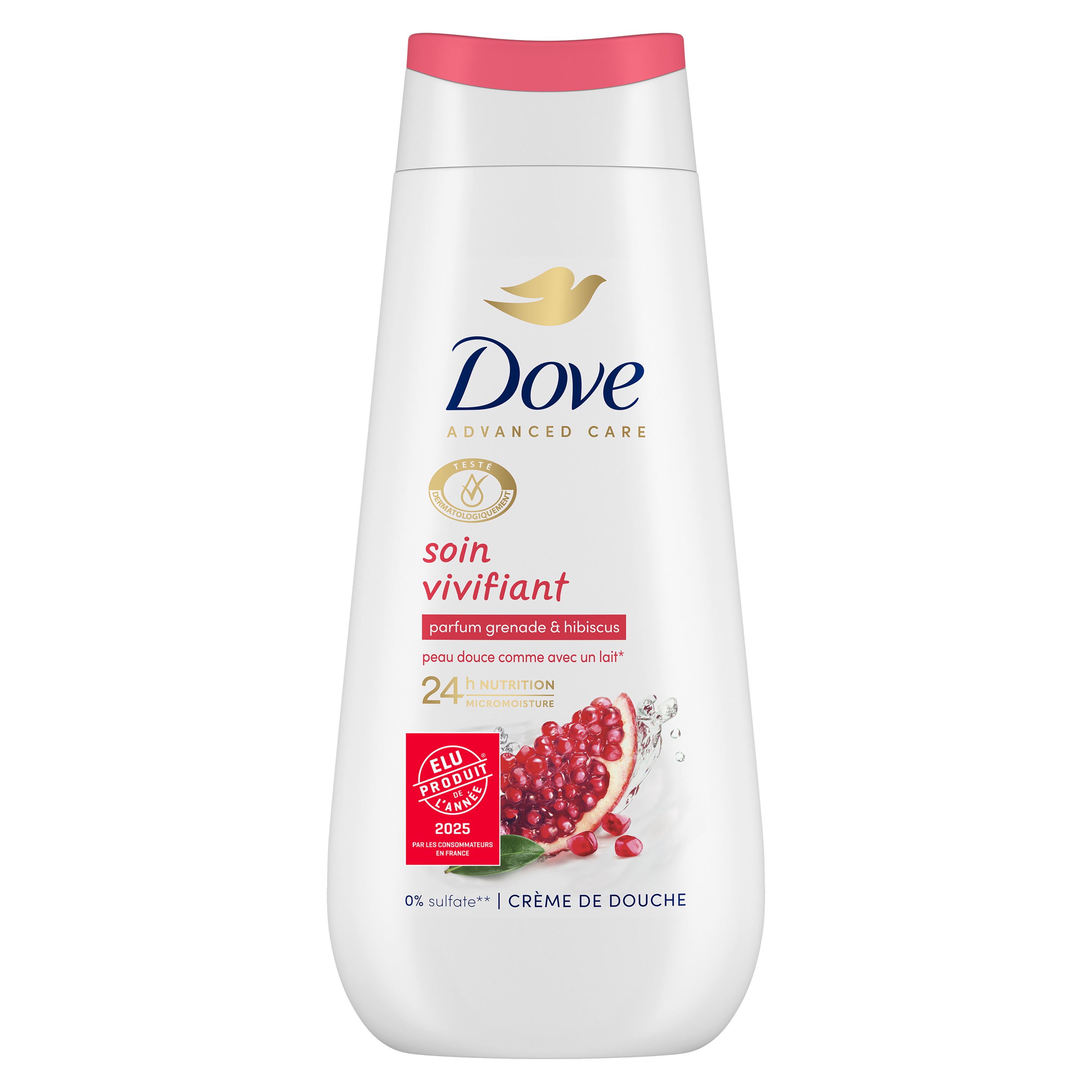 Dove Advanced Care Crème de Douche Soin Vivifiant Parfum Grenade 225ml