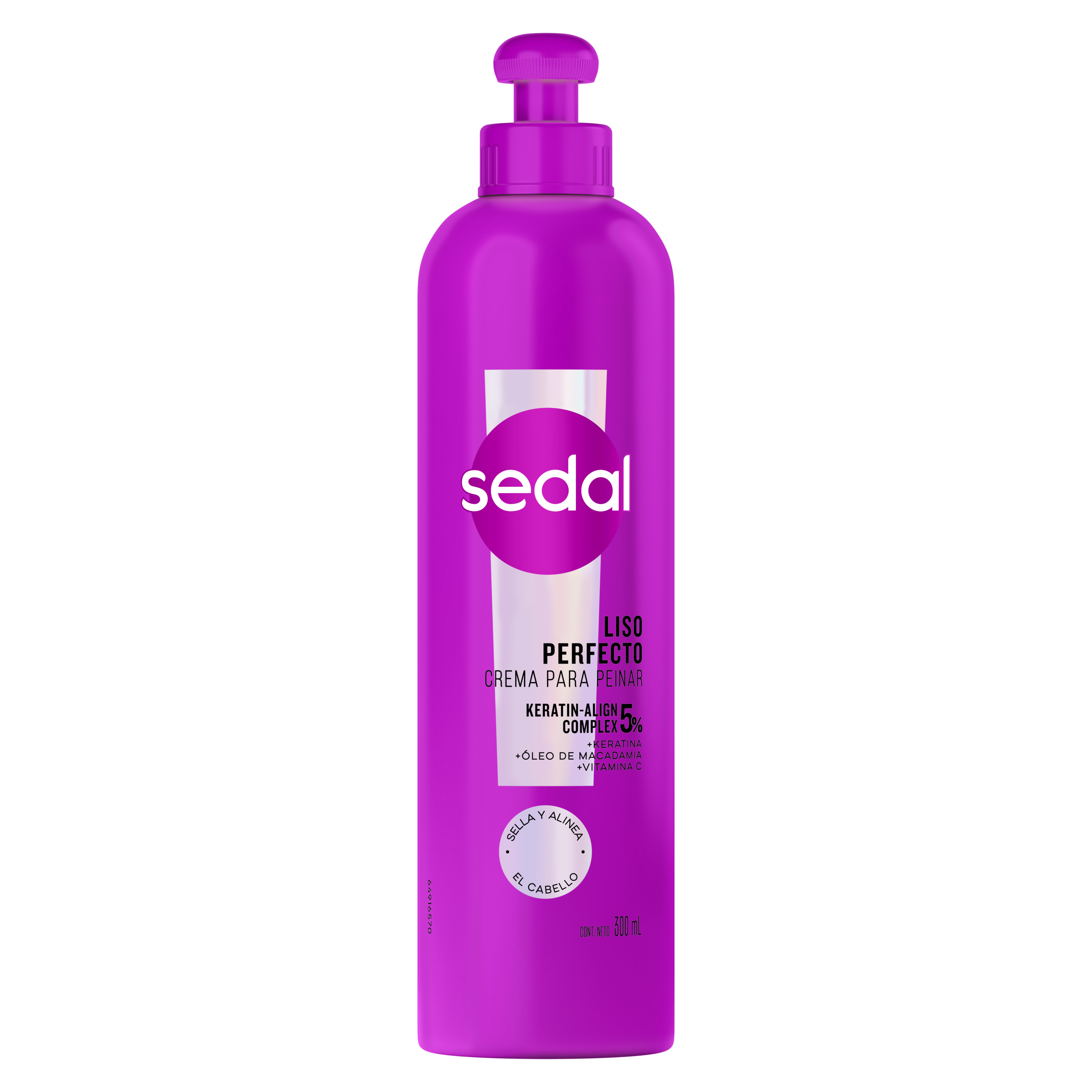 Imagen al frente del paquete Crema para Peinar Sedal Liso Perfecto 300 ml packshot
