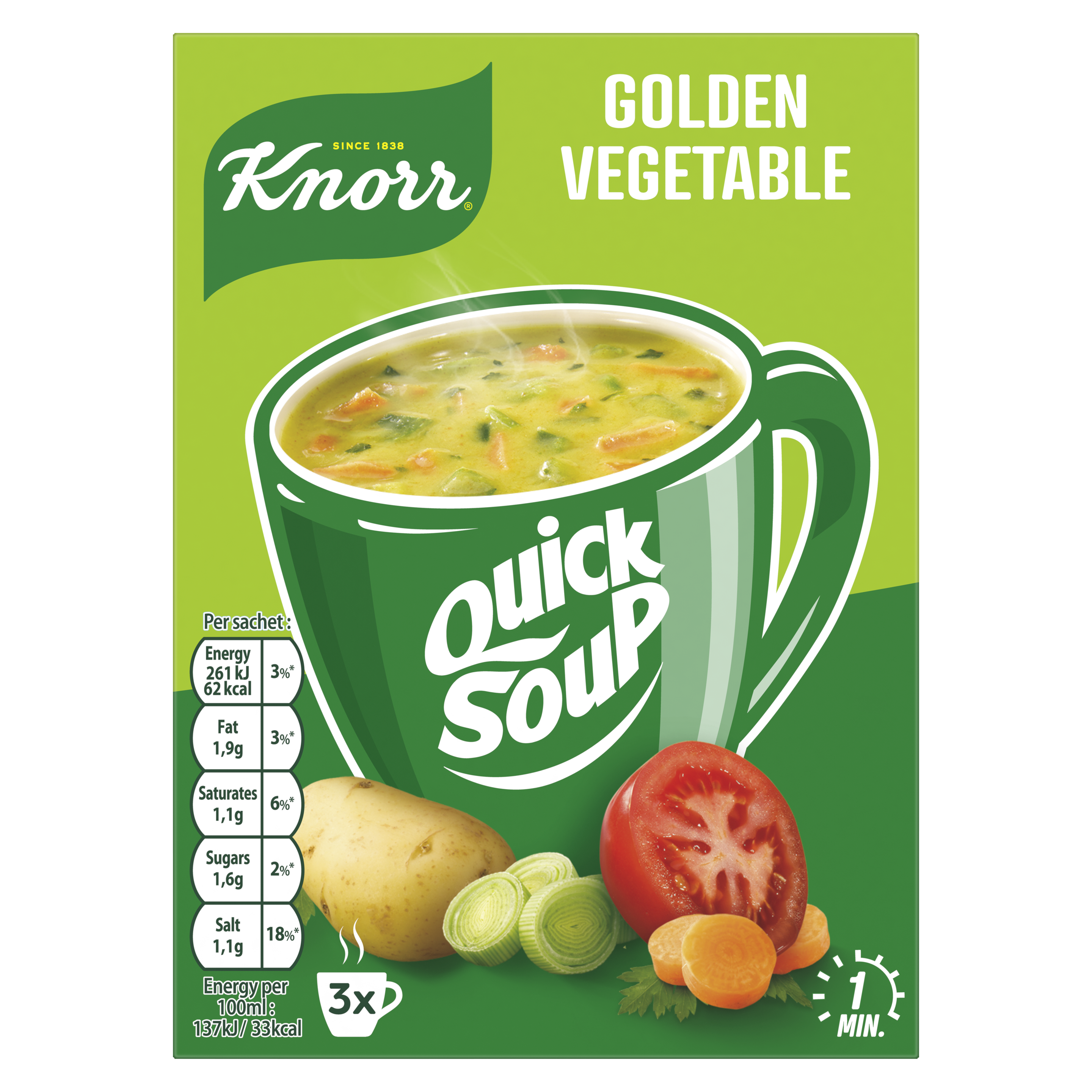 Σούπα λαχανικών με κρουτόν packshot