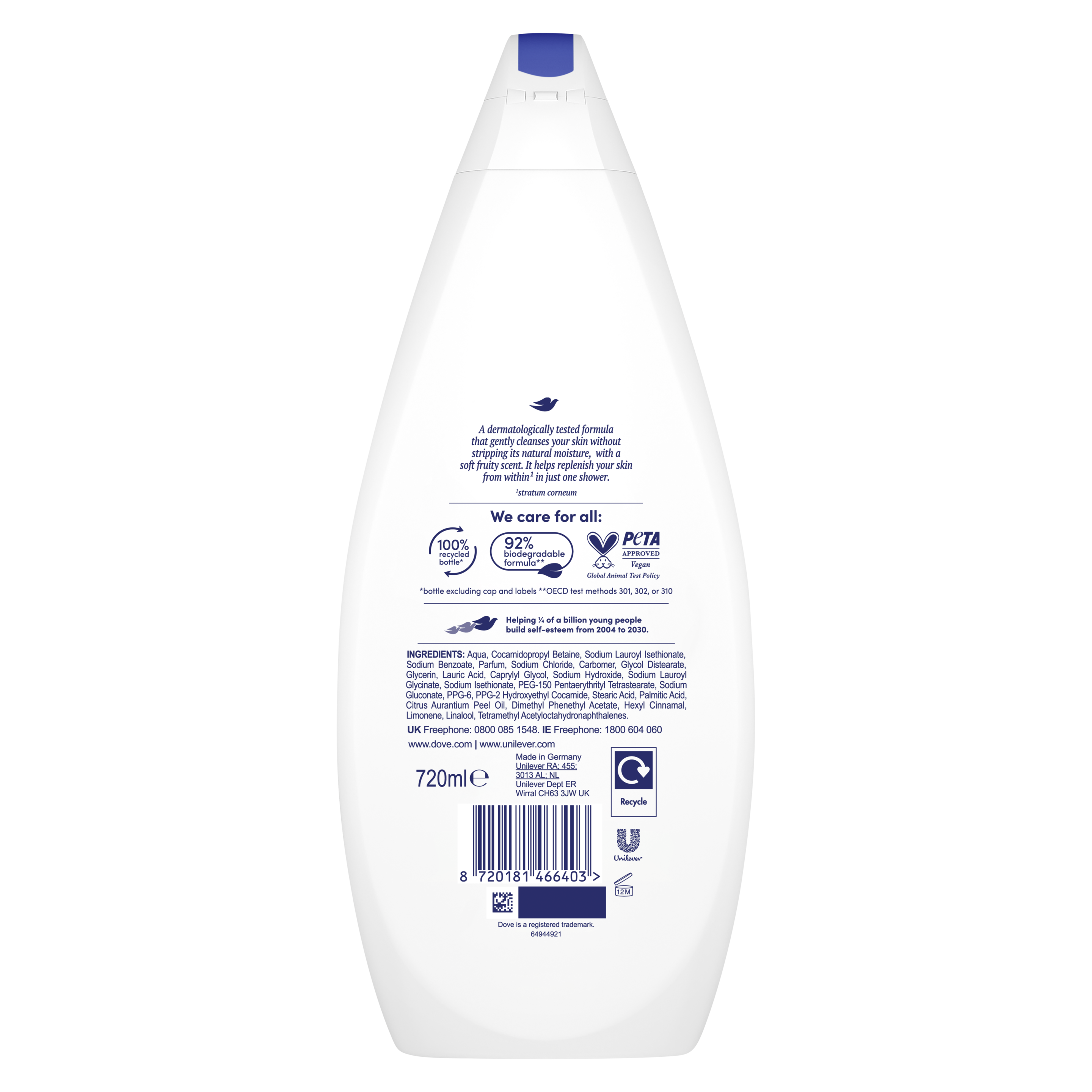 Dove Hydrate Gentle Cleansing Body Wash 225 ml