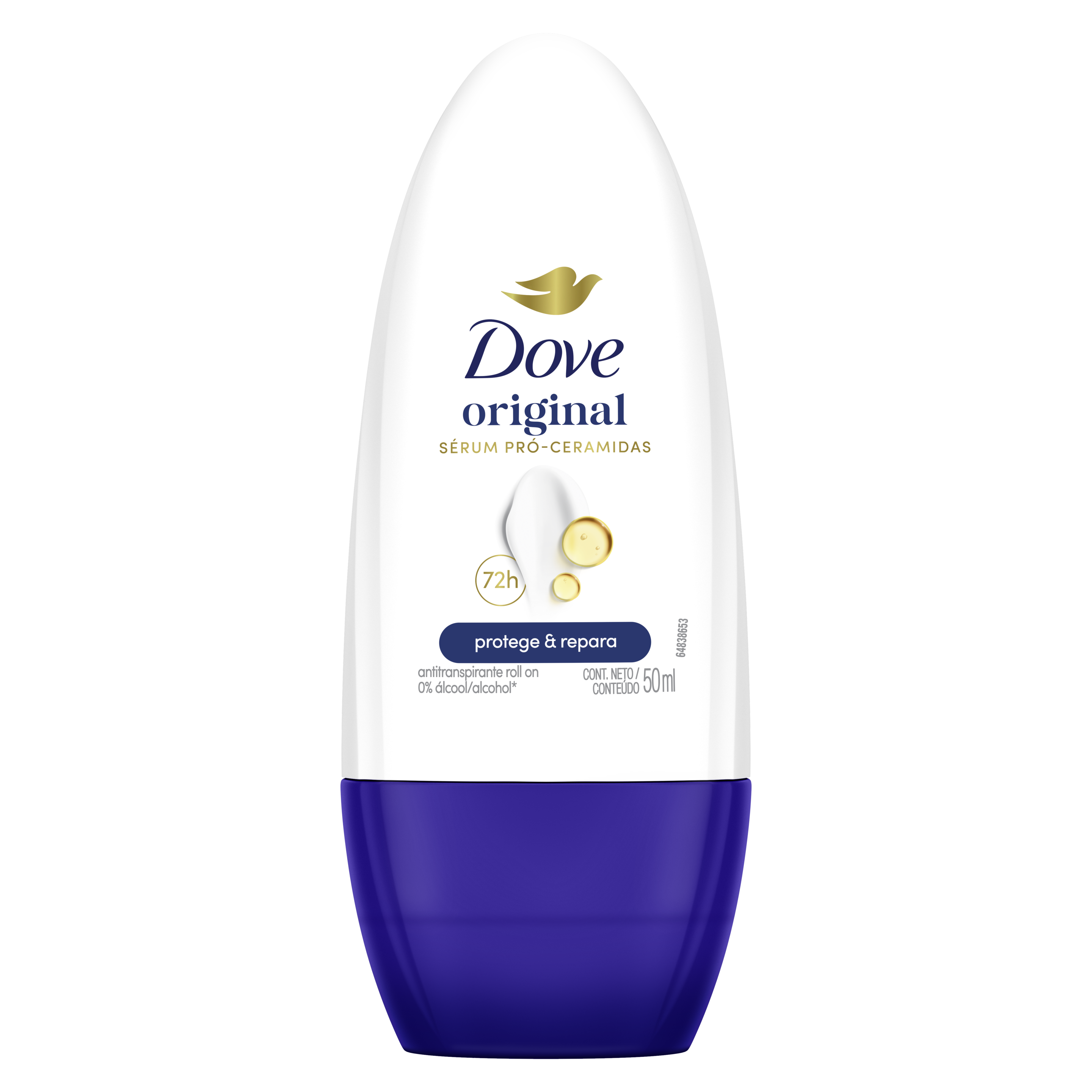 Dove Antitranspirante roll on original 50ml para axilas humectadas