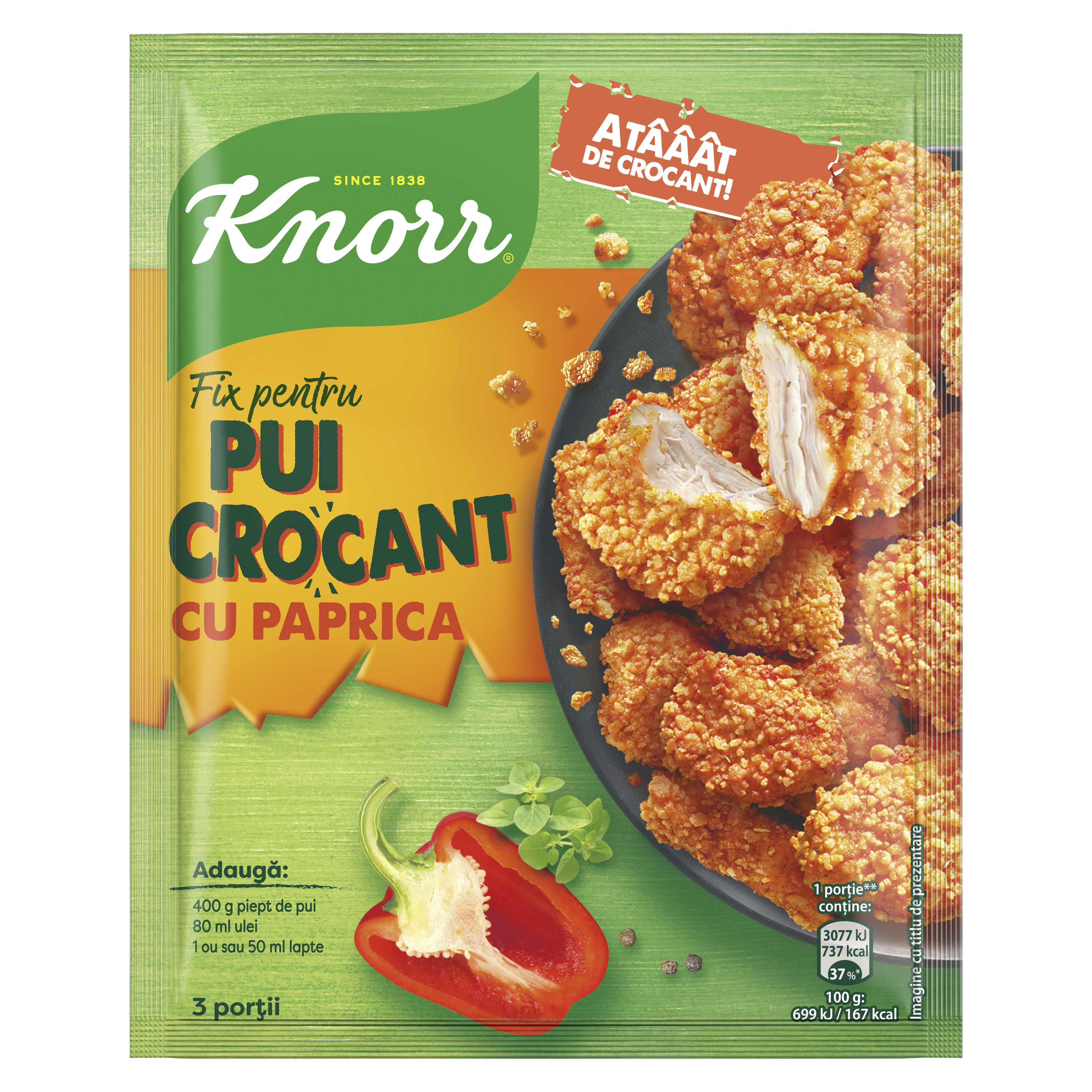 Knorr fix pui crocant cu paprica