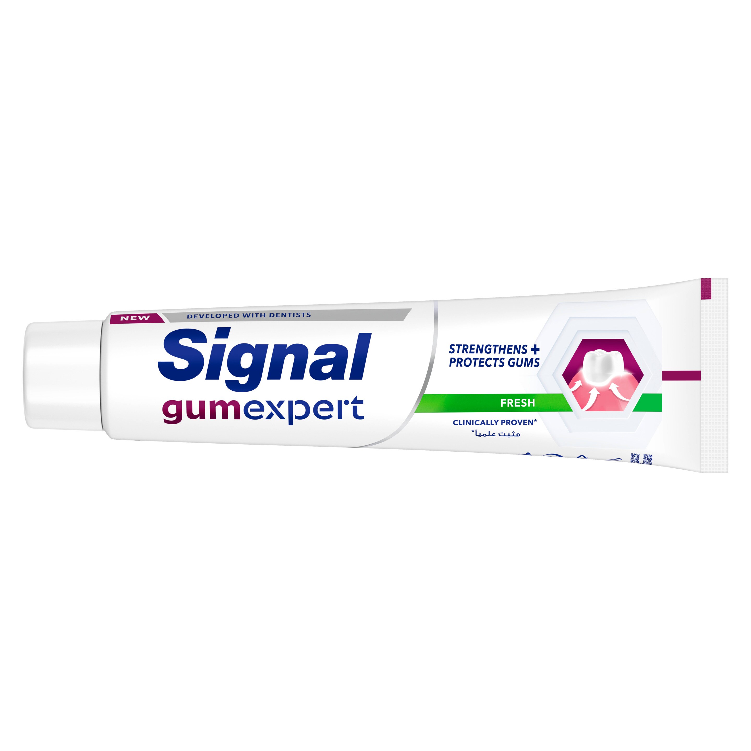 SIGNAL Gum Expert Toothpaste,   Fresh, Strengthens and Protects Gums, with Active Zinc and Vitamin E, Targets Plaque, 75ml packshot