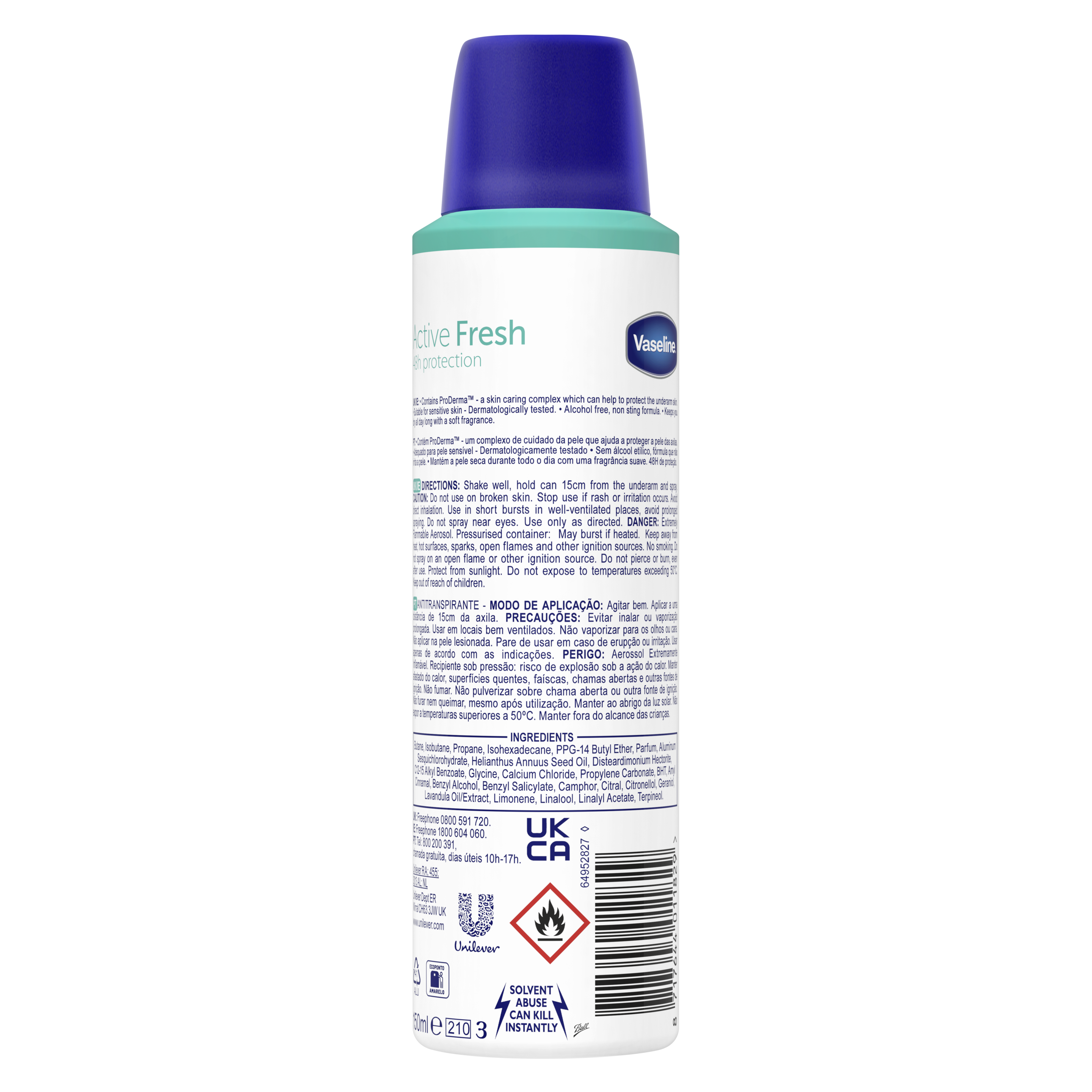 Vaseline Active Fresh Anti-Perspirant 150 ML