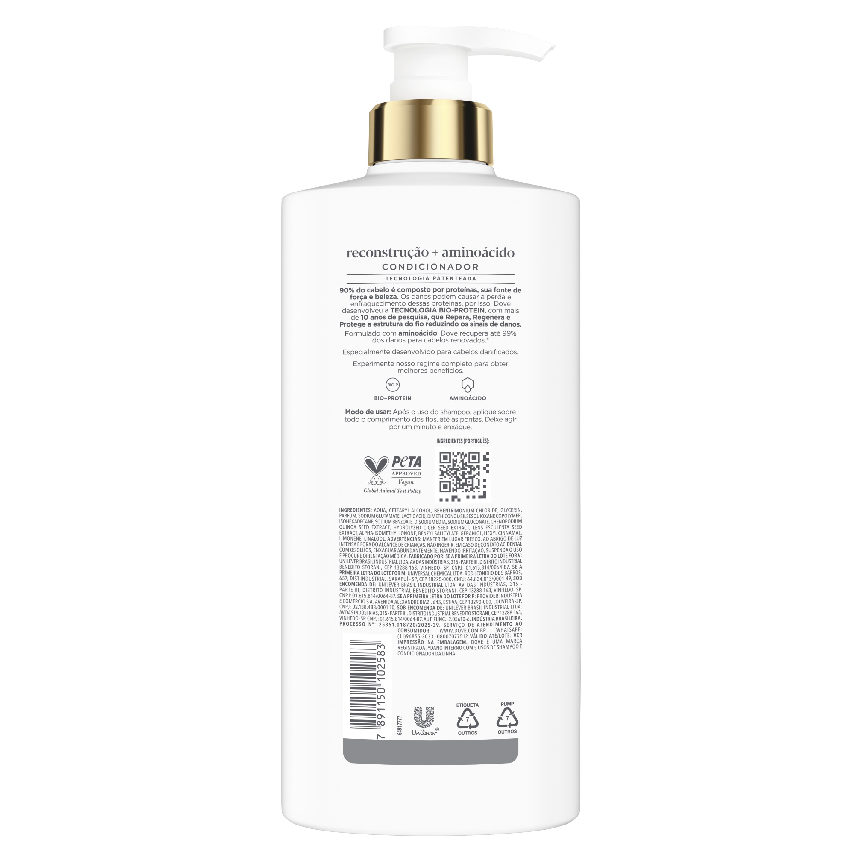 Condicionador Dove Reconstrução + Aminoácido 600ml