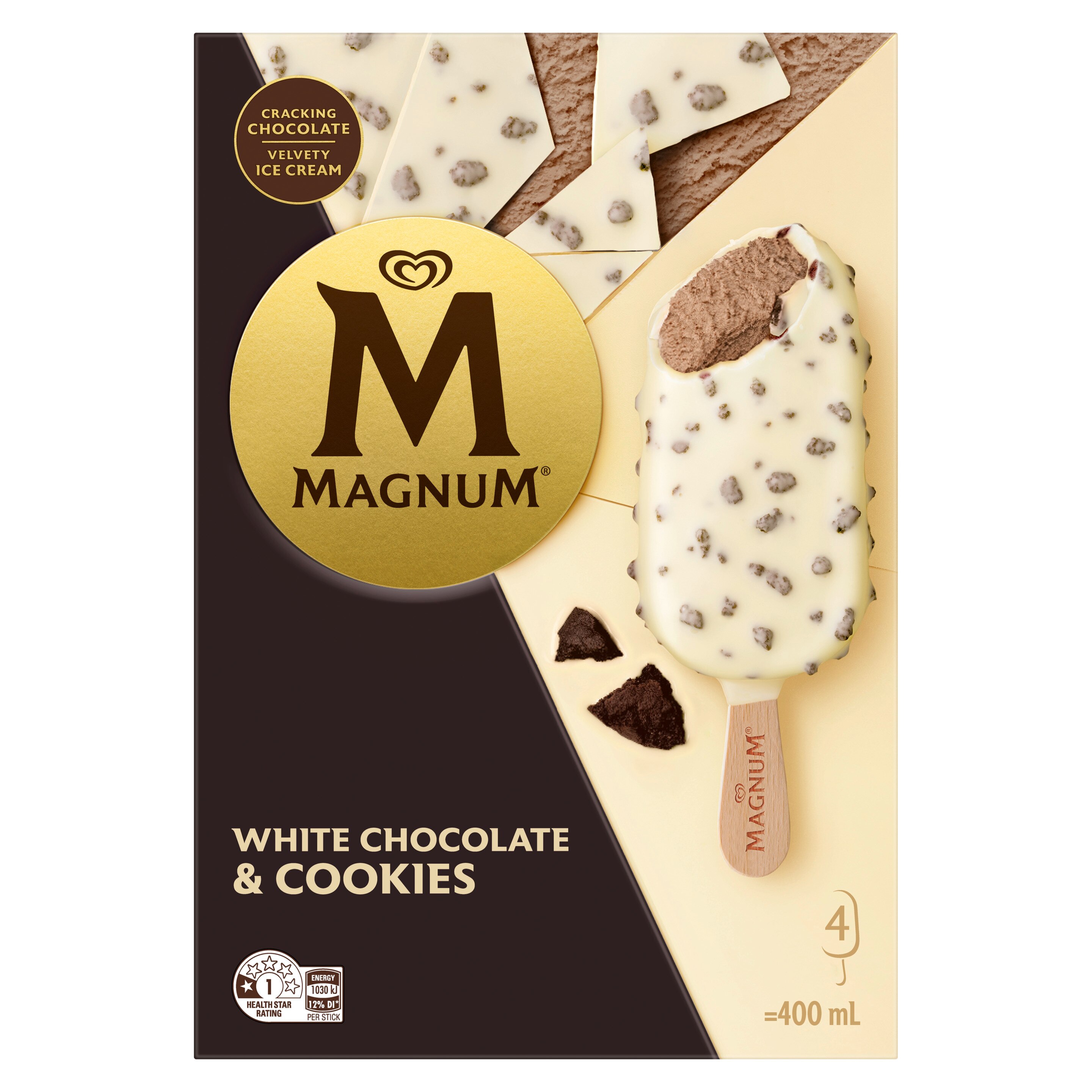 Magnum White Chocolate & Cookies Multipack x 4 | Magnum ANZ