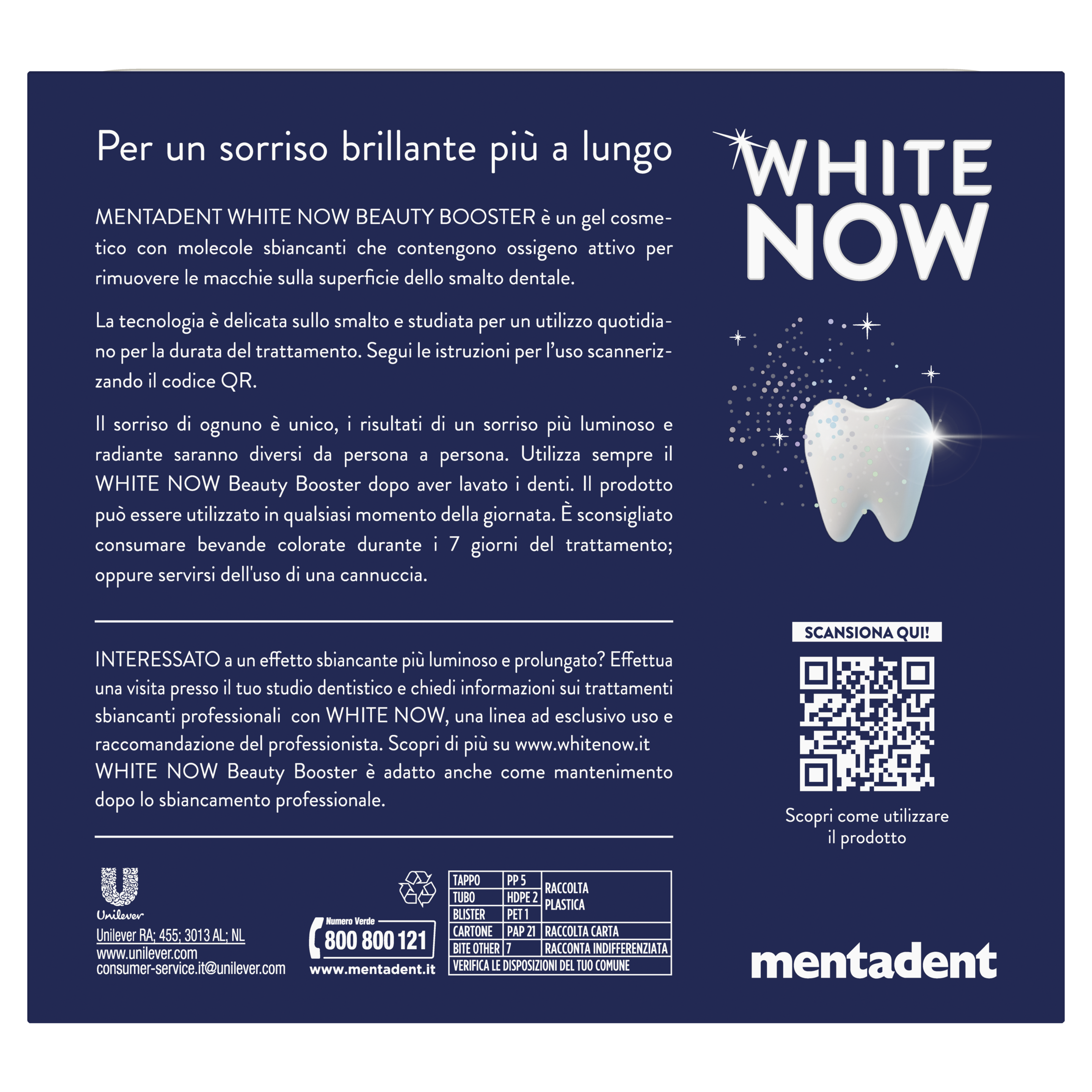 Mentadent WHITE NOW Beauty Booster