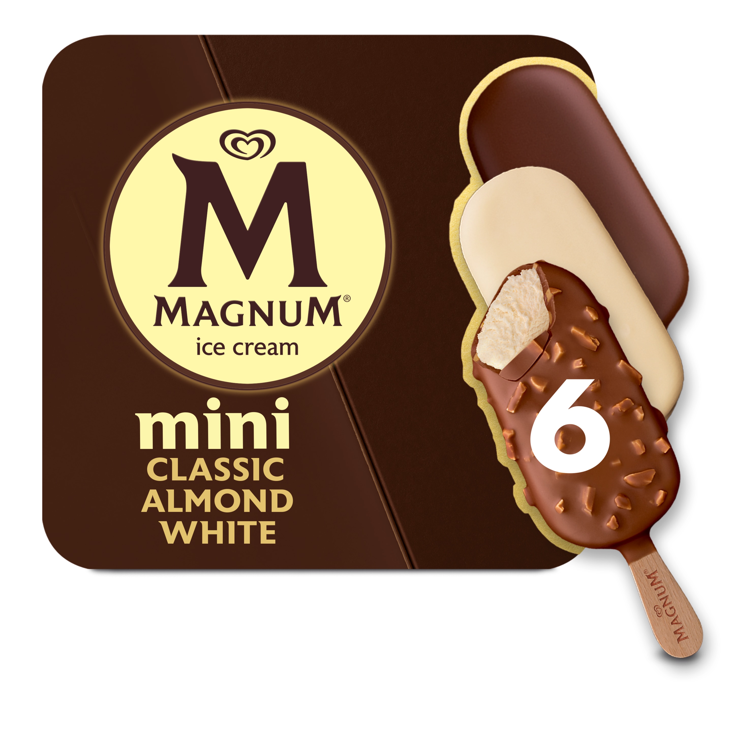 Mini Classic Mini Almond White Ice Cream Bar Variety Pack packshot
