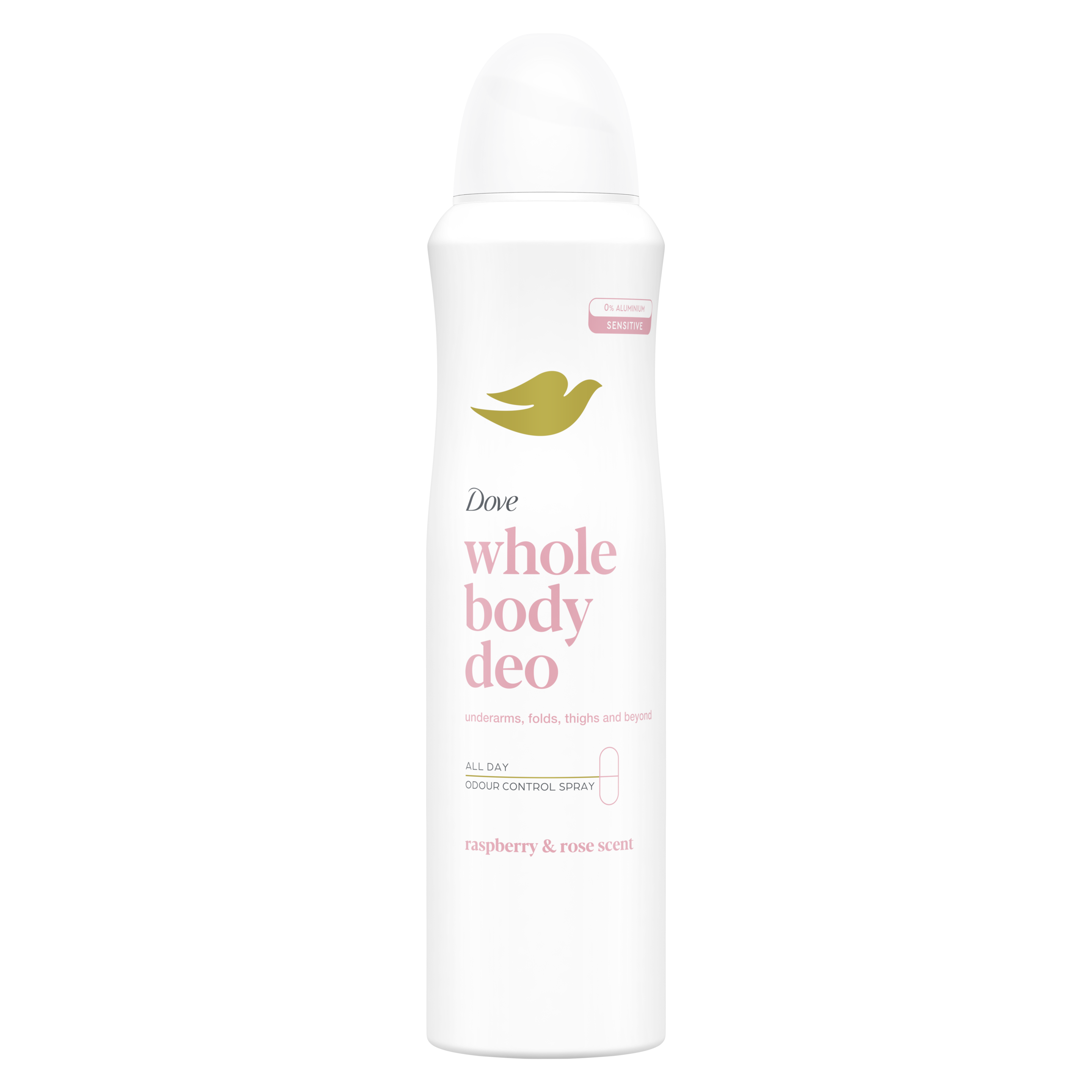 Dove 72hr Raspberry & Rose Whole Body Deodorant Spray 150ml packshot