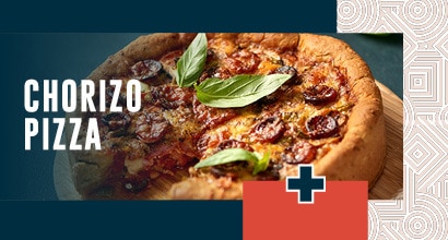 A hearty, indulgent deep-dish pizza
