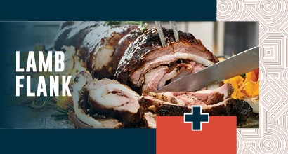 Rich, slow-braised lamb flank