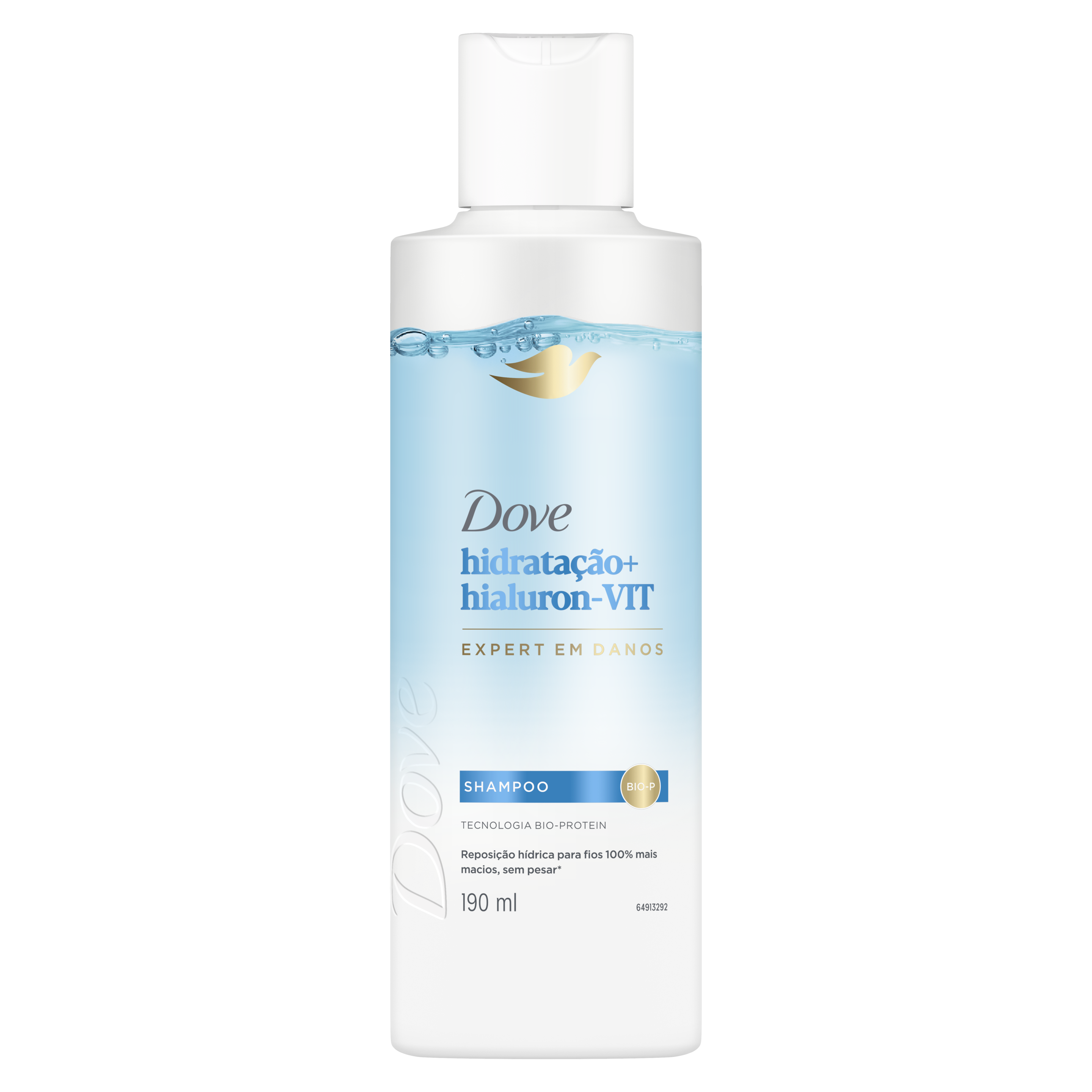 Dove Shampoo Hidratação Hialuron-Vit 190ml packshot