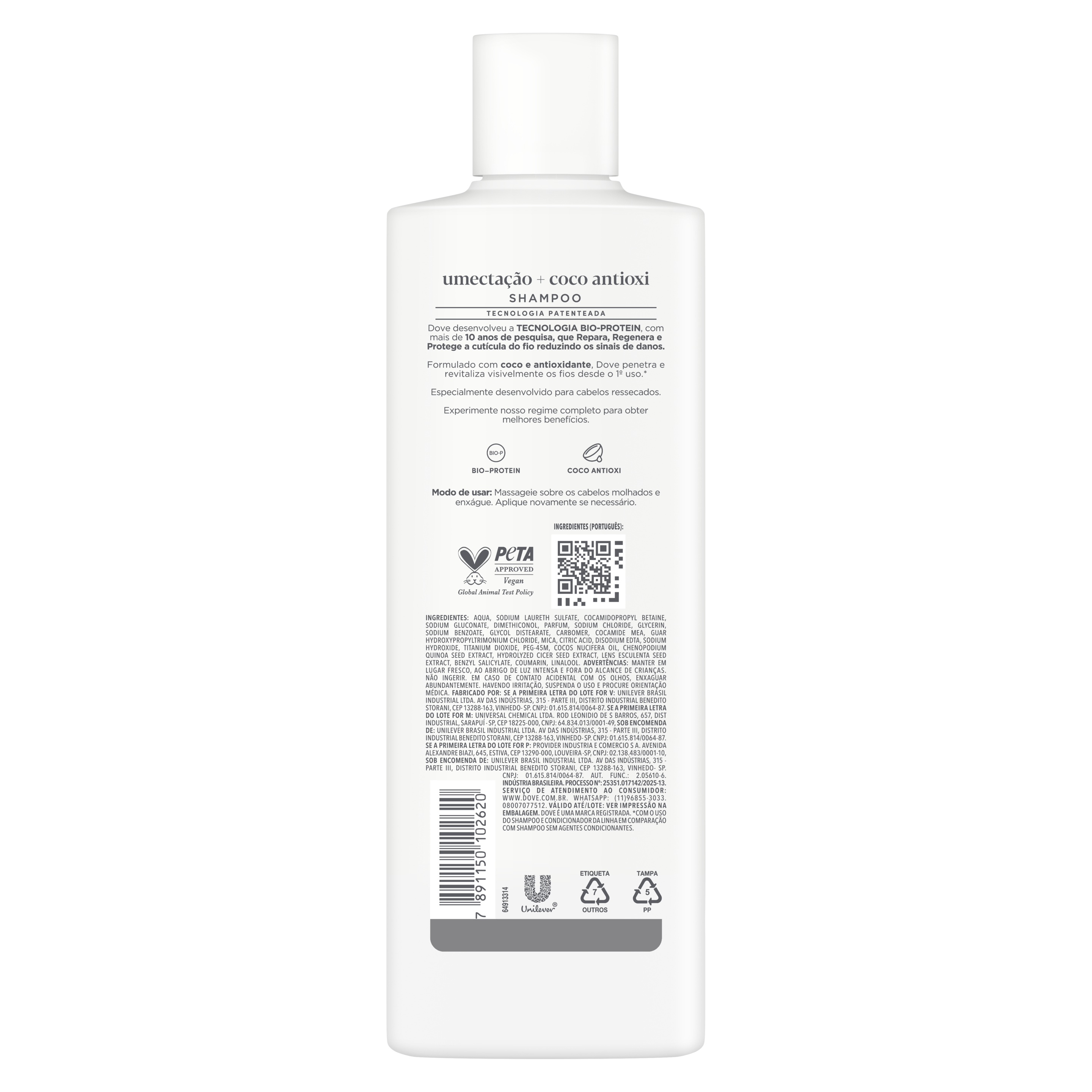 Dove Shampoo Umectação + Coco Antioxi 370 ml