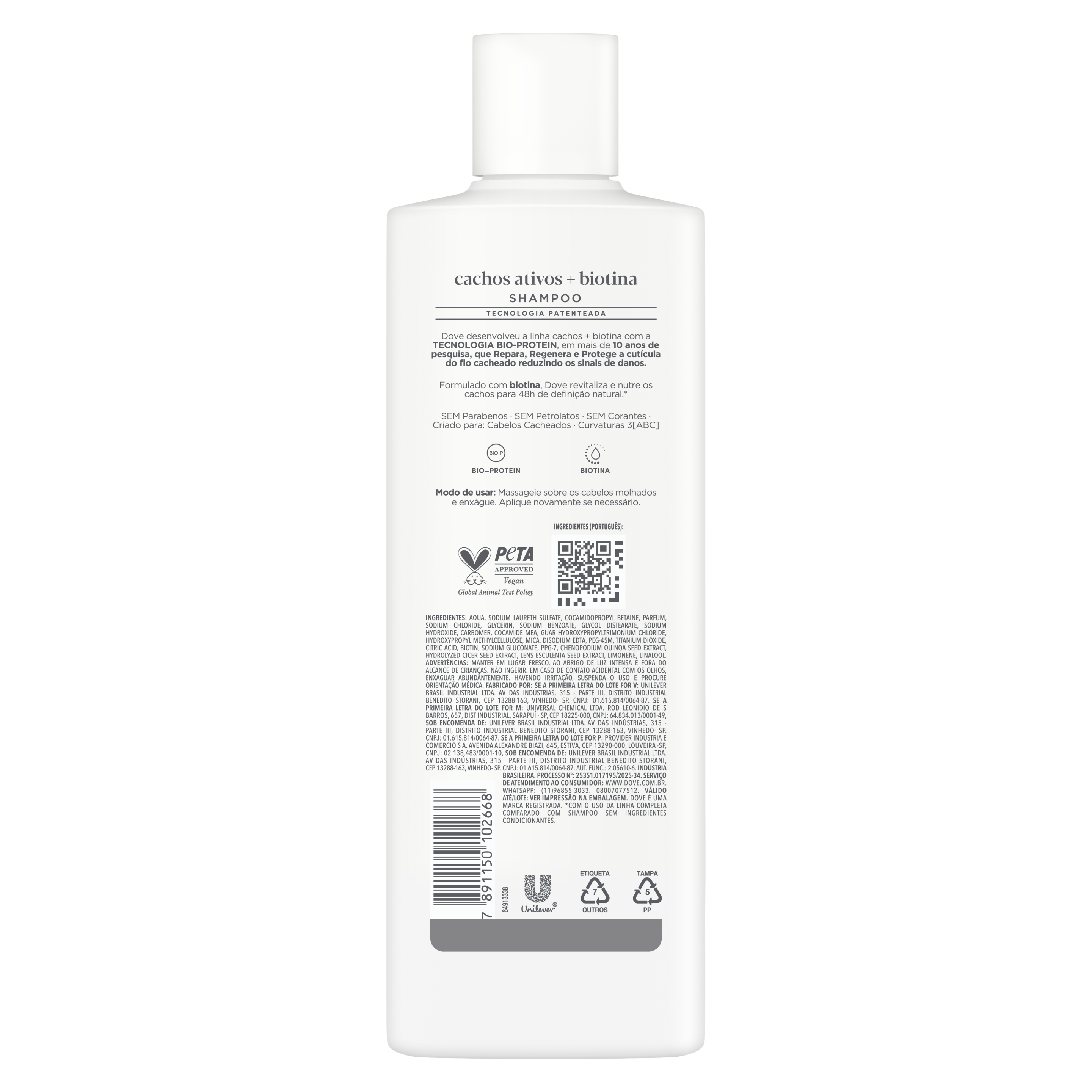 Dove Shampoo Cachos Ativos + Biotina 370ml