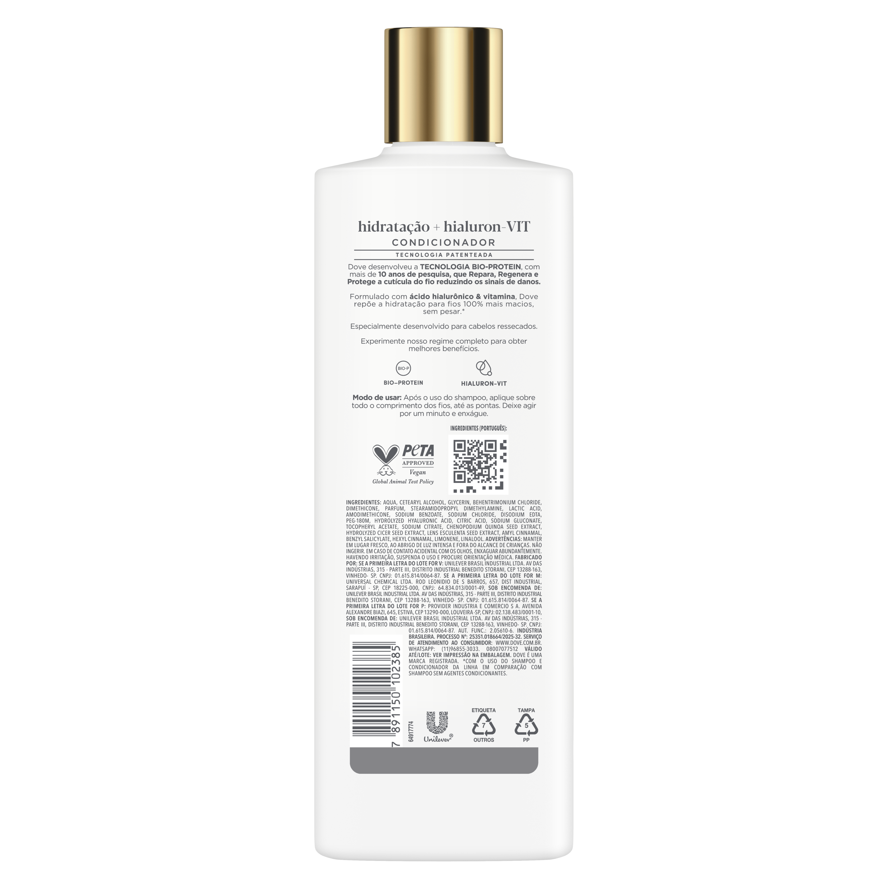 Dove Condicionador Hidratação + Hialuron-Vit 370ml