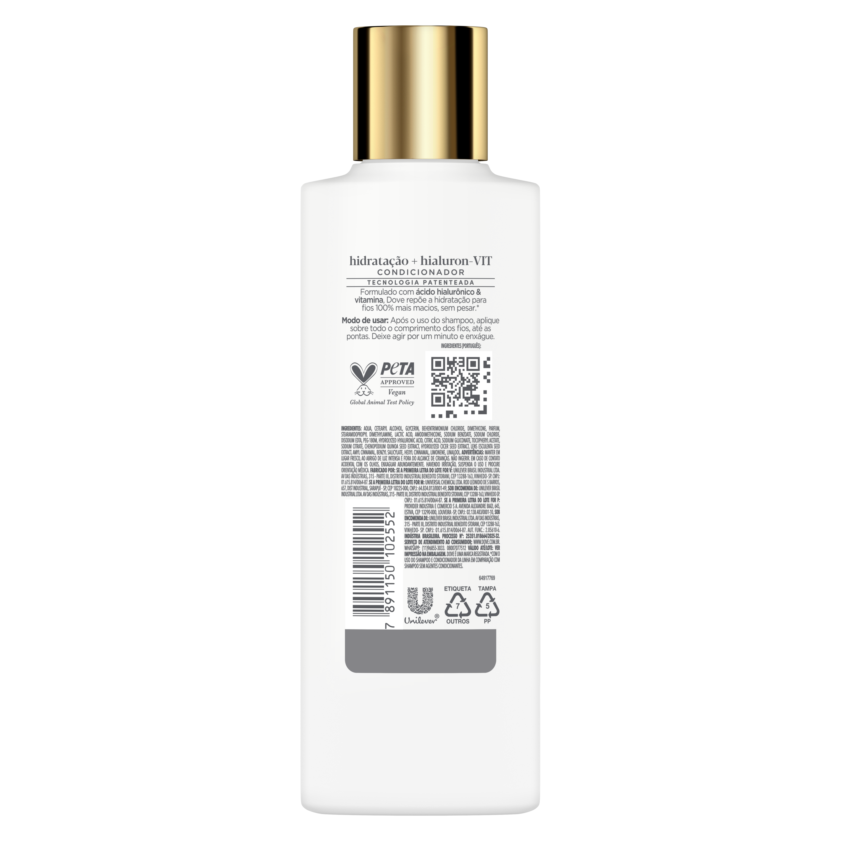 Dove Condicionador Hidratação + Hialuron-Vit 190ml