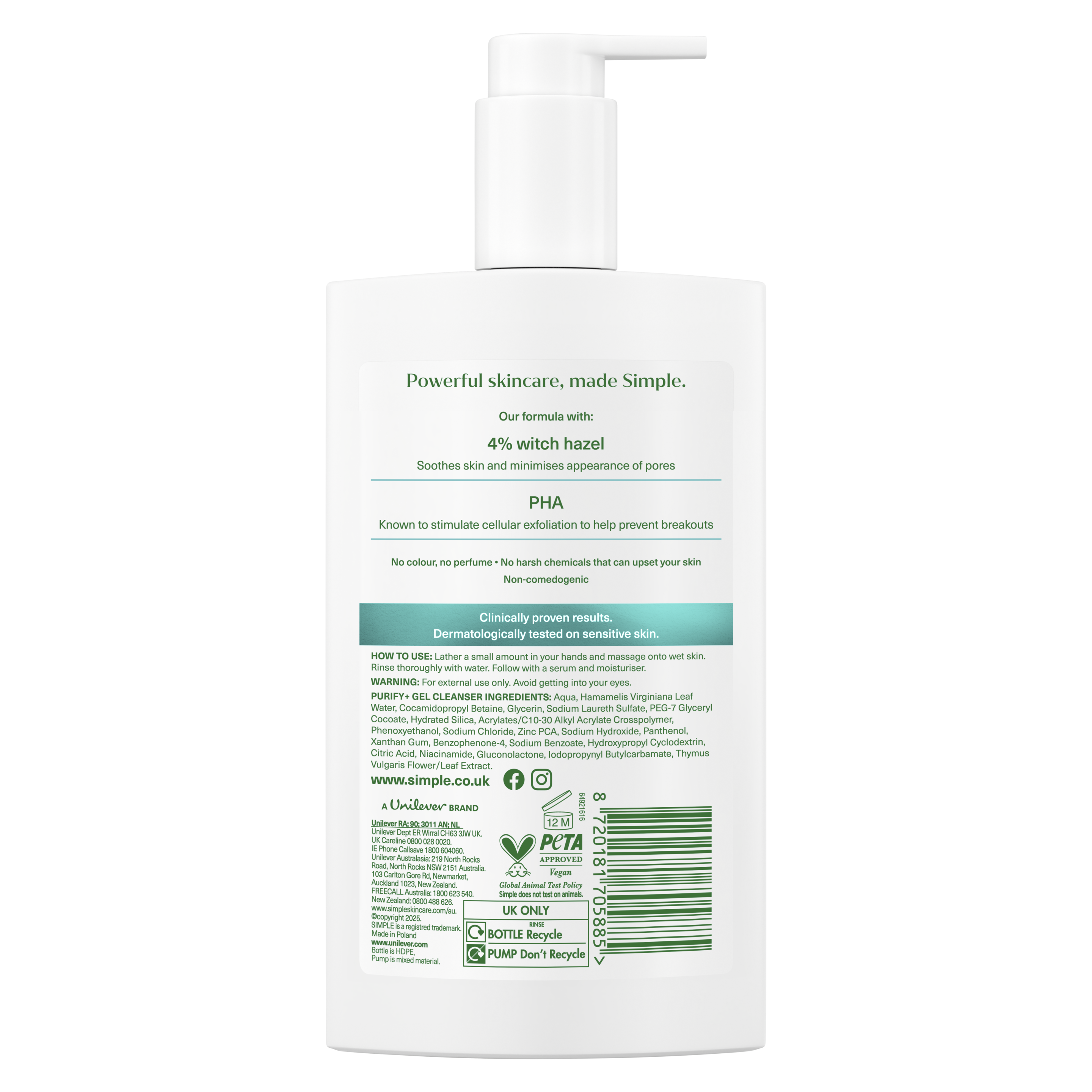 Purify+ Gel Facial Cleanser