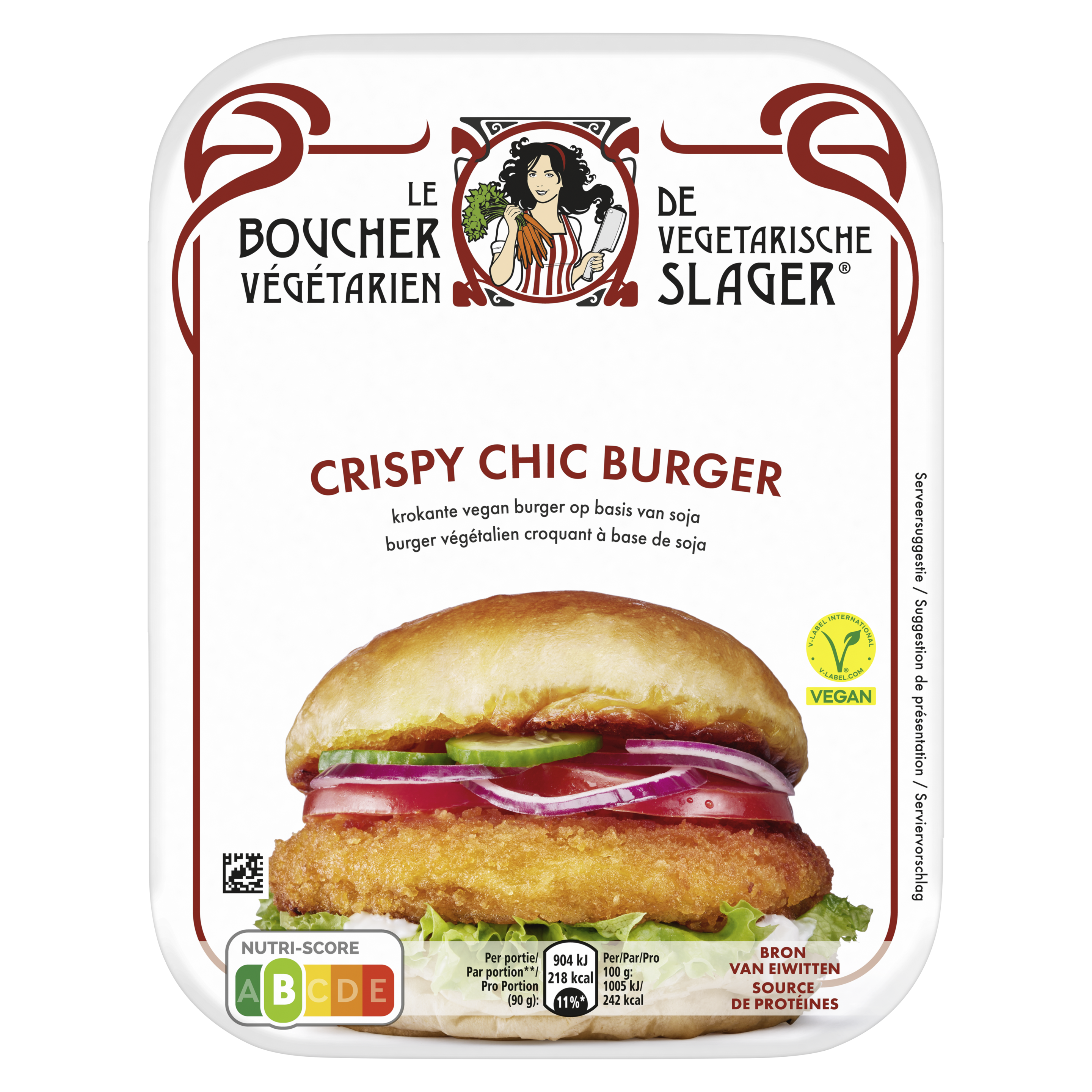 De Vegetarische Slager Crispy Chic Burger 180gr