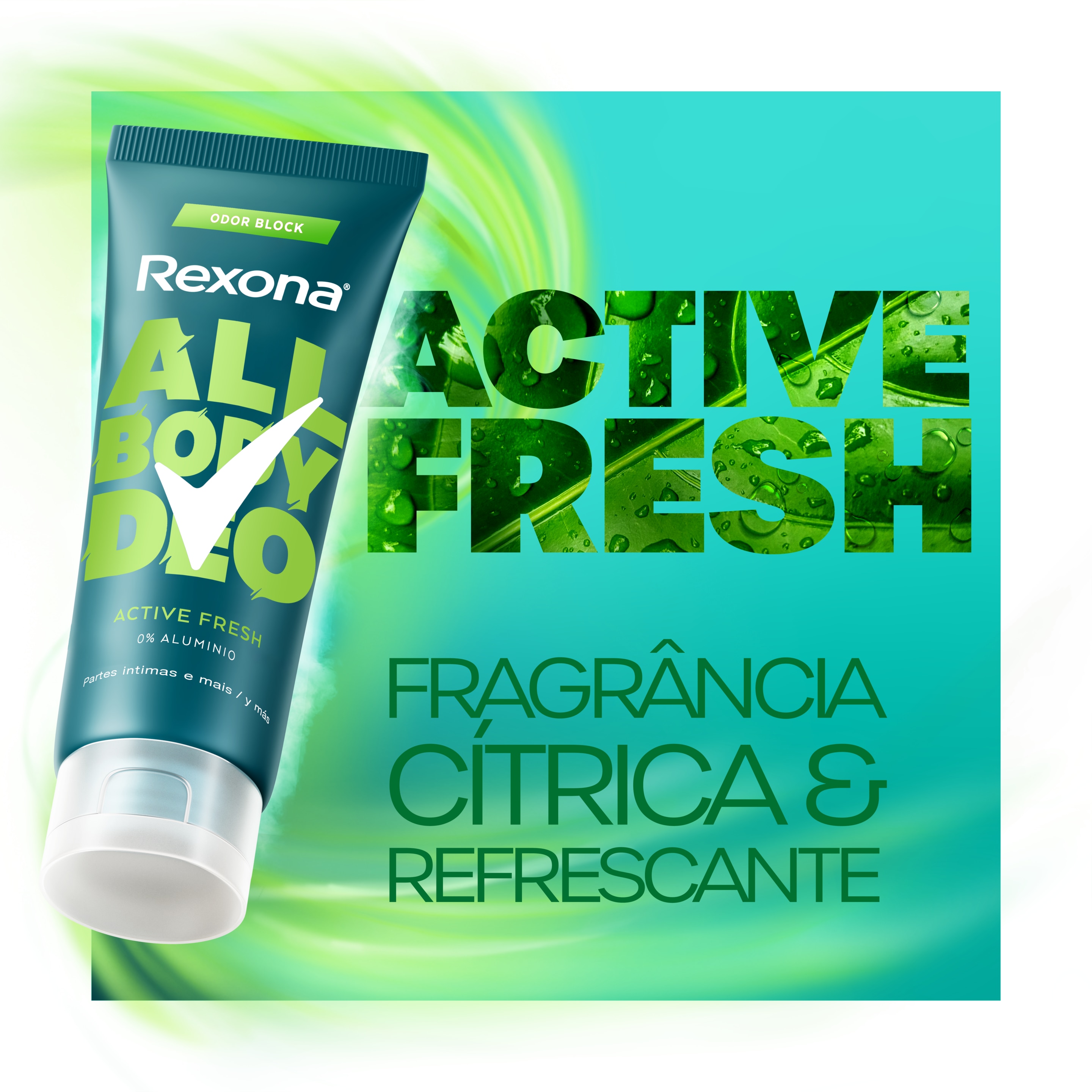 Desodorante Corporal Creme Masculino Rexona All Body Deo Active Fresh 75g