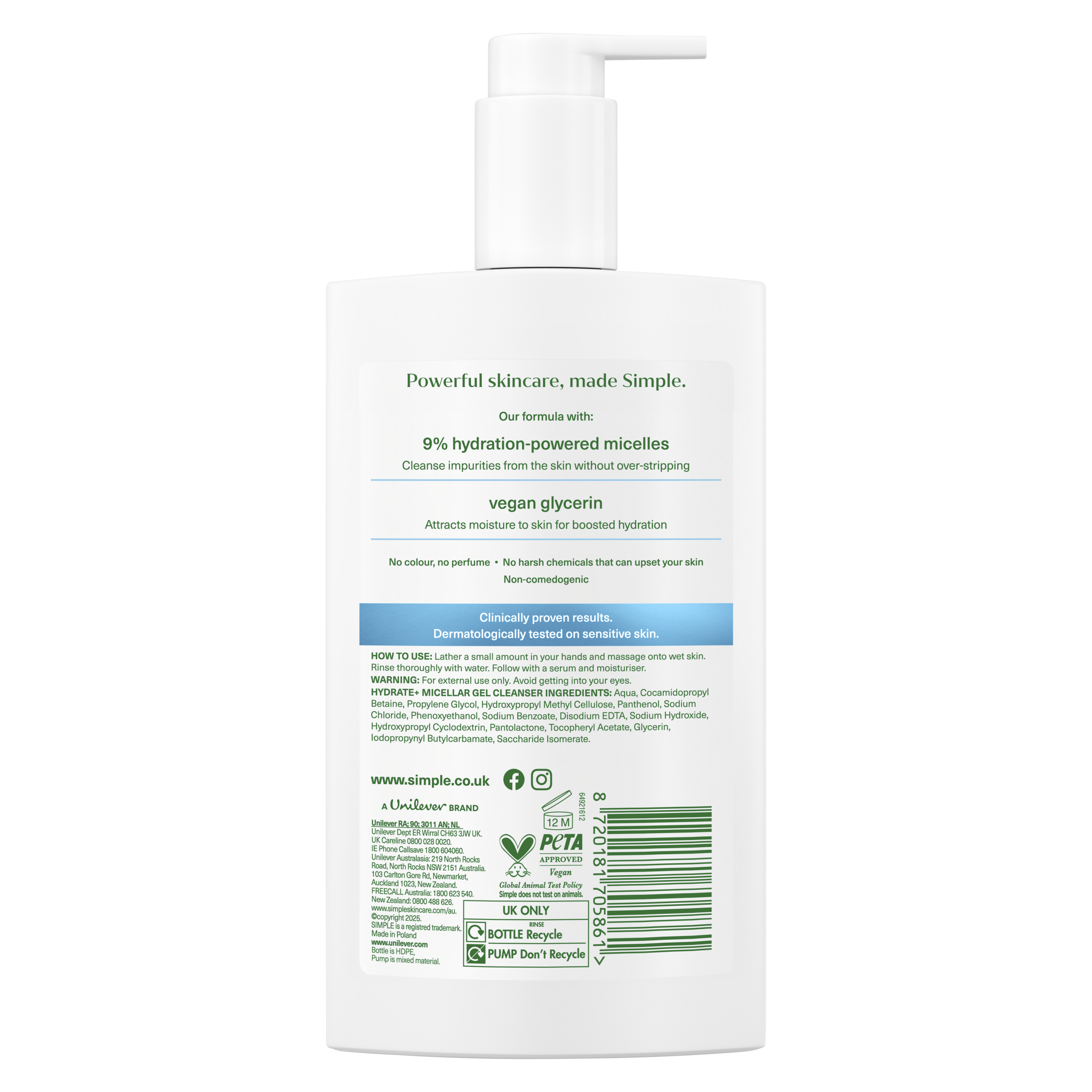 Hydrate+ Micellar Facial Cleanser