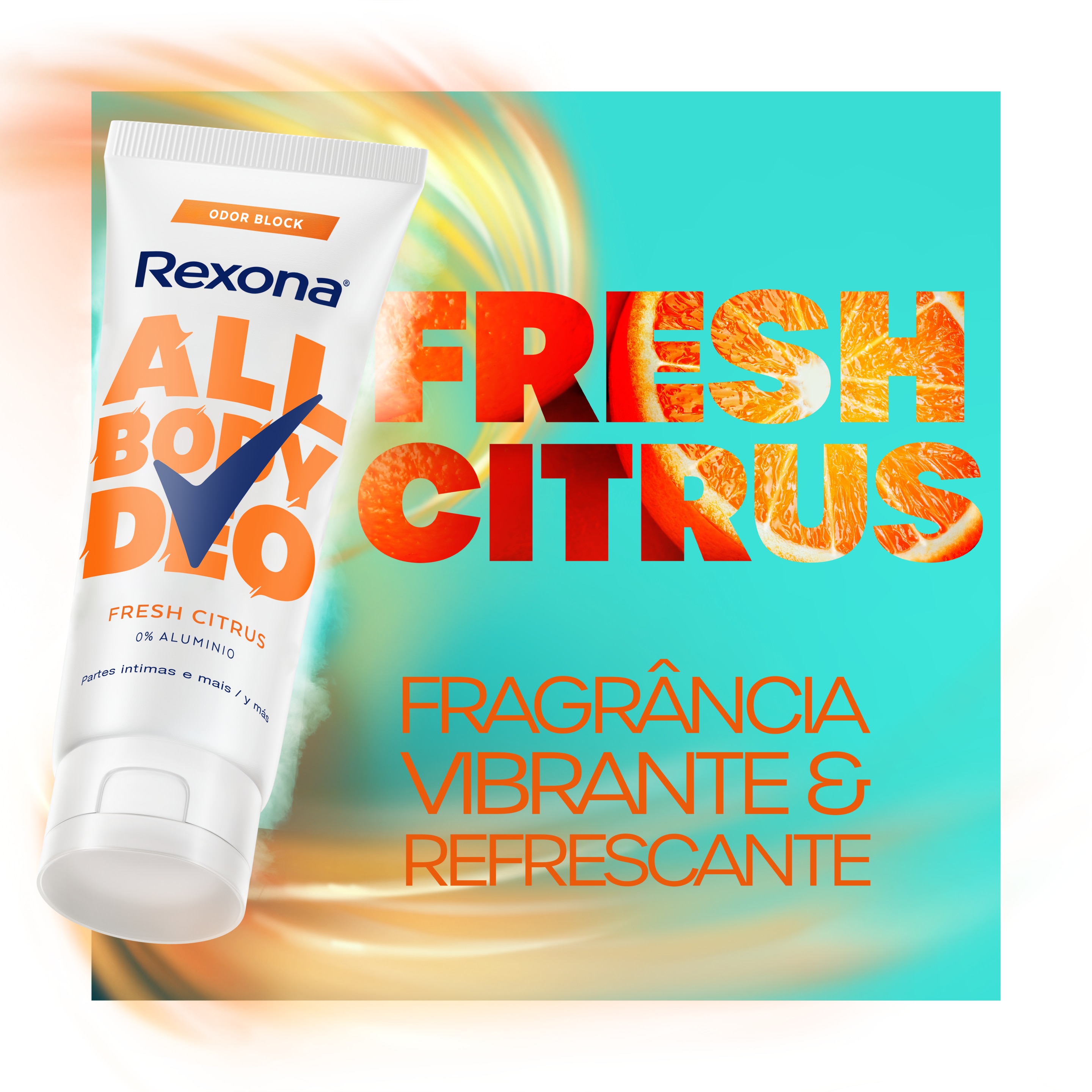 Desodorante Corporal Creme Feminino Rexona All Body Deo Fresh Citrus 75g