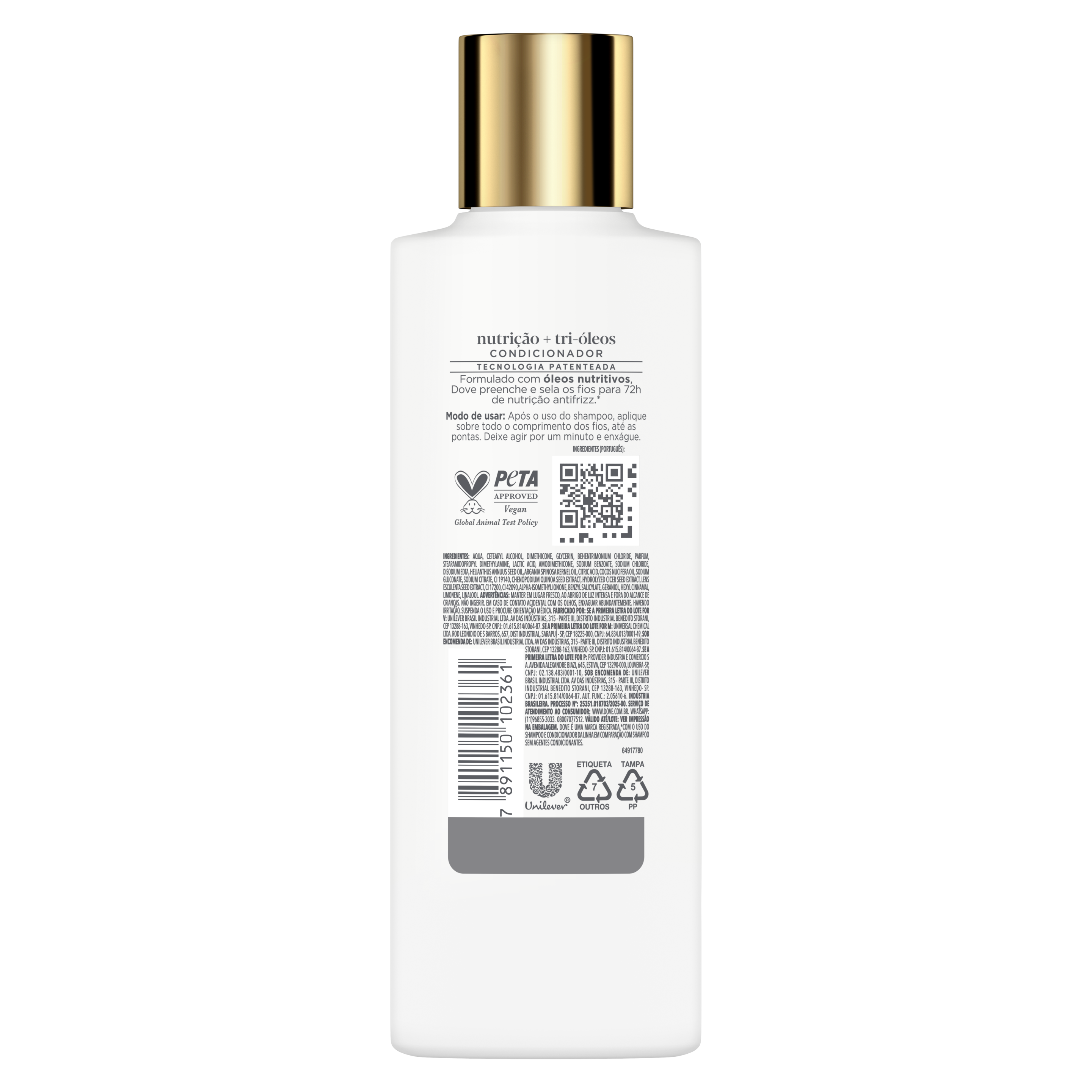 Dove Condicionador Nutrição Tri-Óleos 190ml