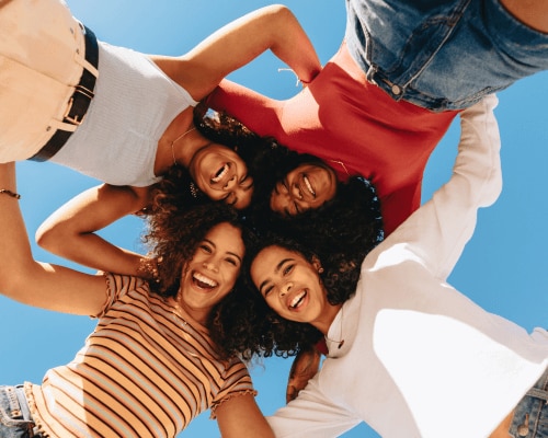 Group of woman looking happy with no sign of body odor