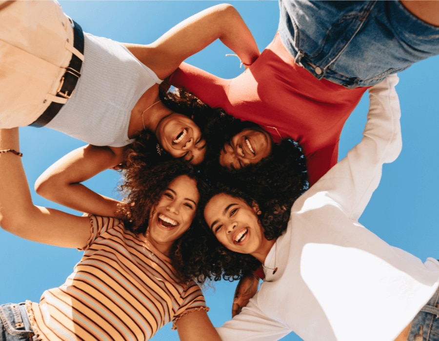 Group of woman looking happy with no sign of body odor