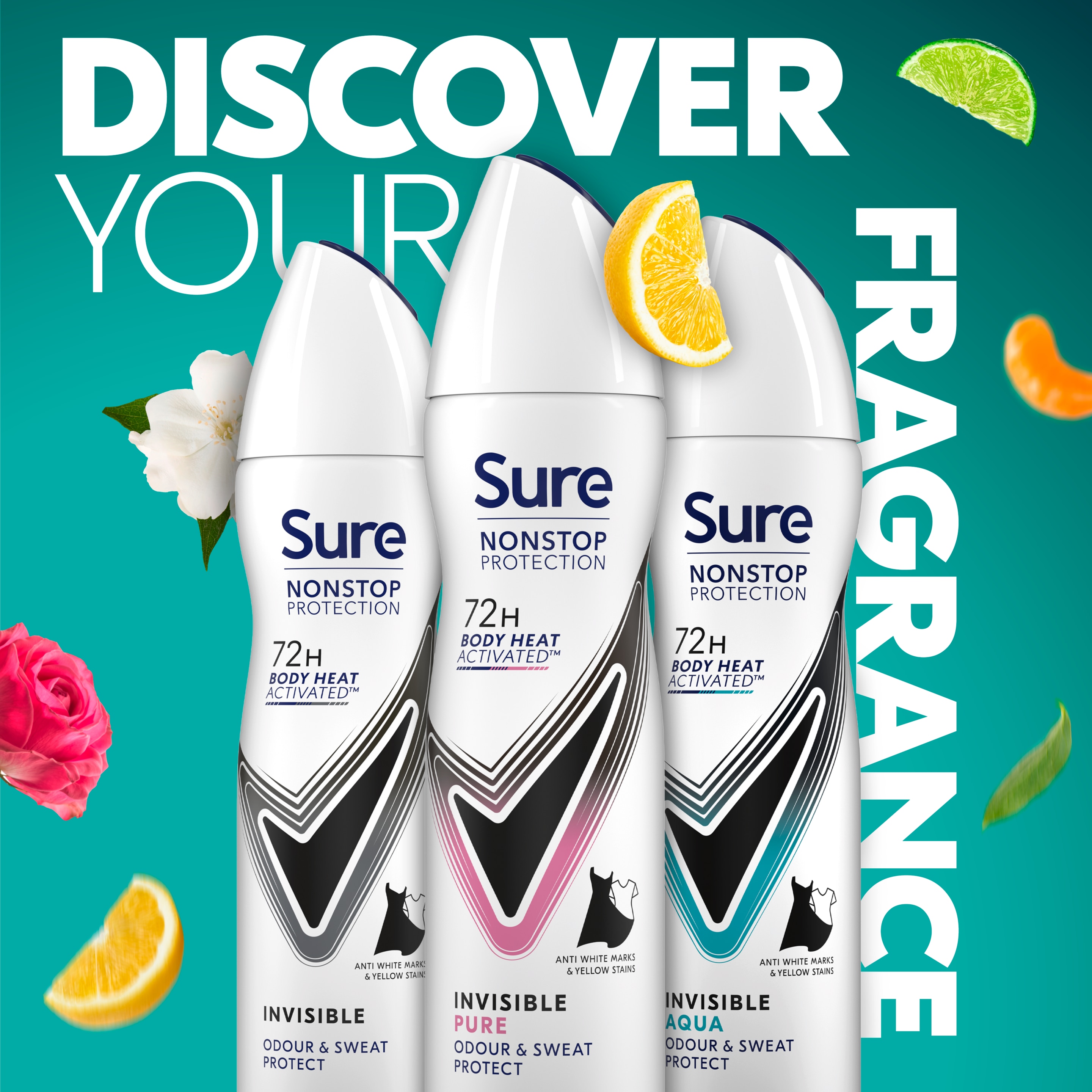 Sure Women 72hr Invisible Pure Antiperspirant Deodorant Spray 150ml