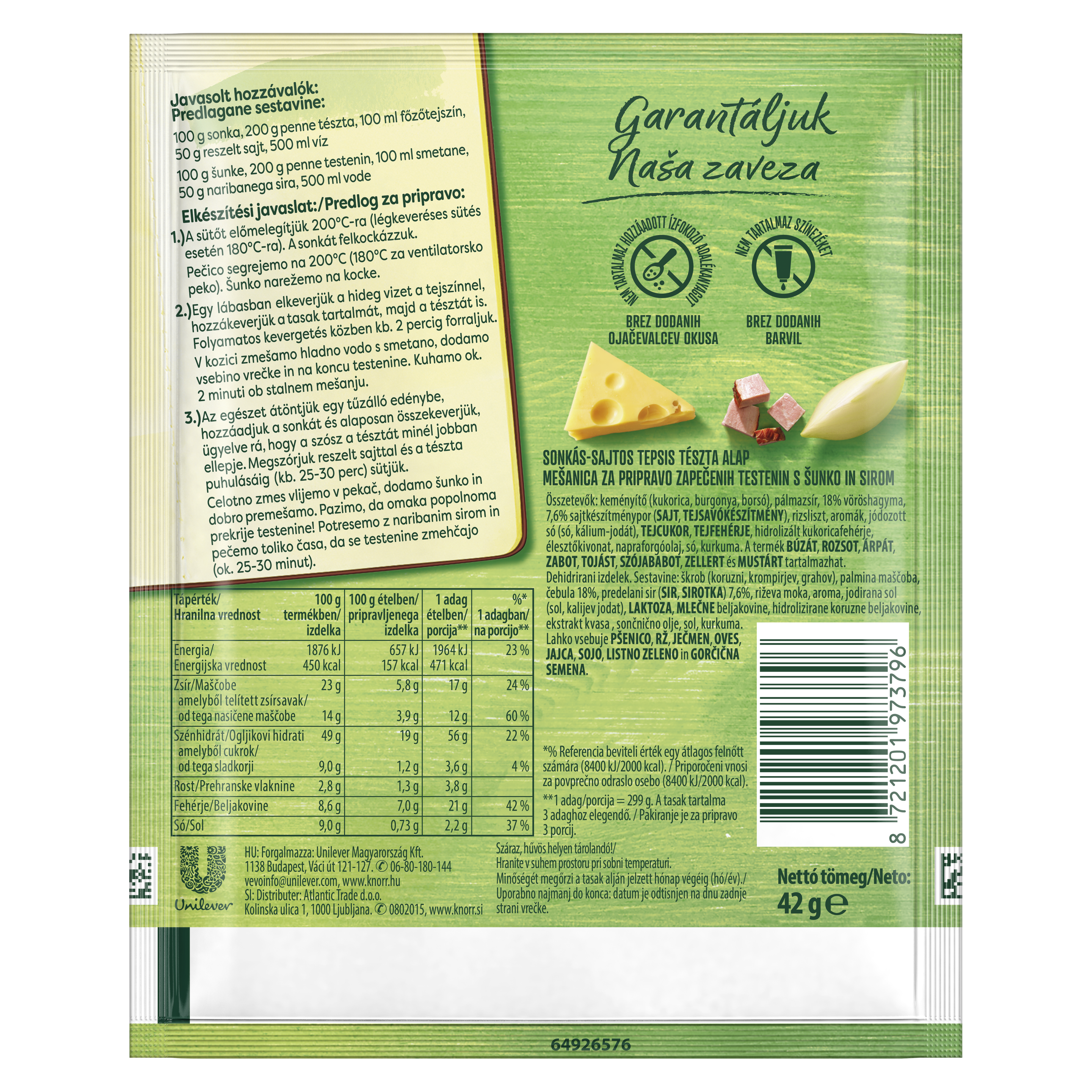 Tepsimix Sonkás-sajtos tészta