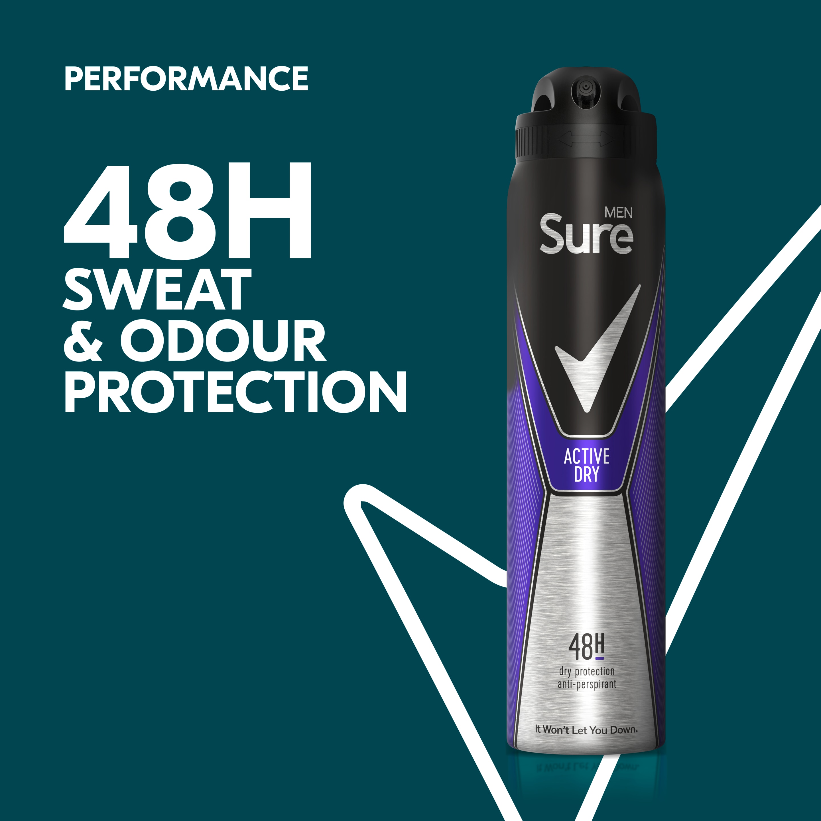 Sure Men Active Dry Antiperspirant Deodorant 250ml